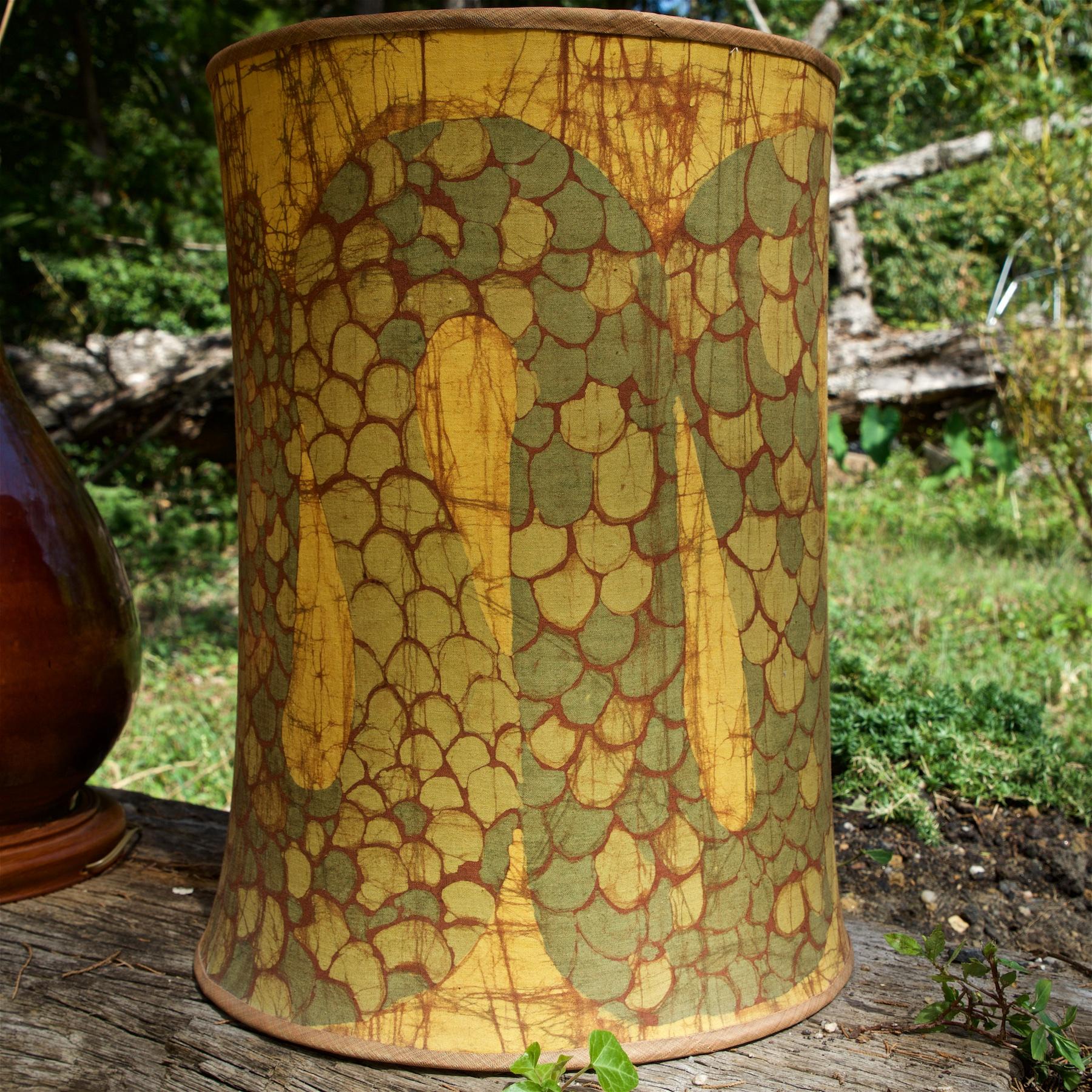 Hand-Crafted 1950s Scandinavian Stoneware Teak Table Lamp Dragon Shade Midcentury Pukeberg