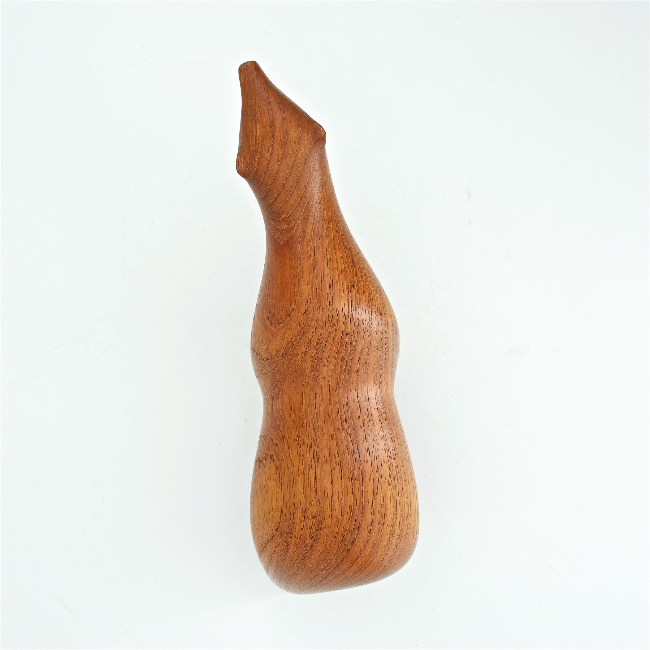 1950s escandinavo teca Ártico Oso Polar Figura Escultura Cabina Moderno Danés en venta 3