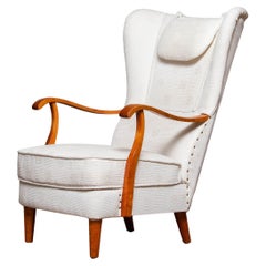 1950s Scandinavian Wingback Lounge Chair by Wilhelm Knoll Malmö, Sweden