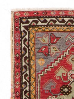 3.2x4.3 Ft 1950s Scatter Turkish "Dazkiri" Rug, Doormat, Wall Hanging, Table Cover