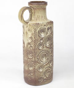 1950s Scheurich Ceramic Tall Glazed Ceramic Jug