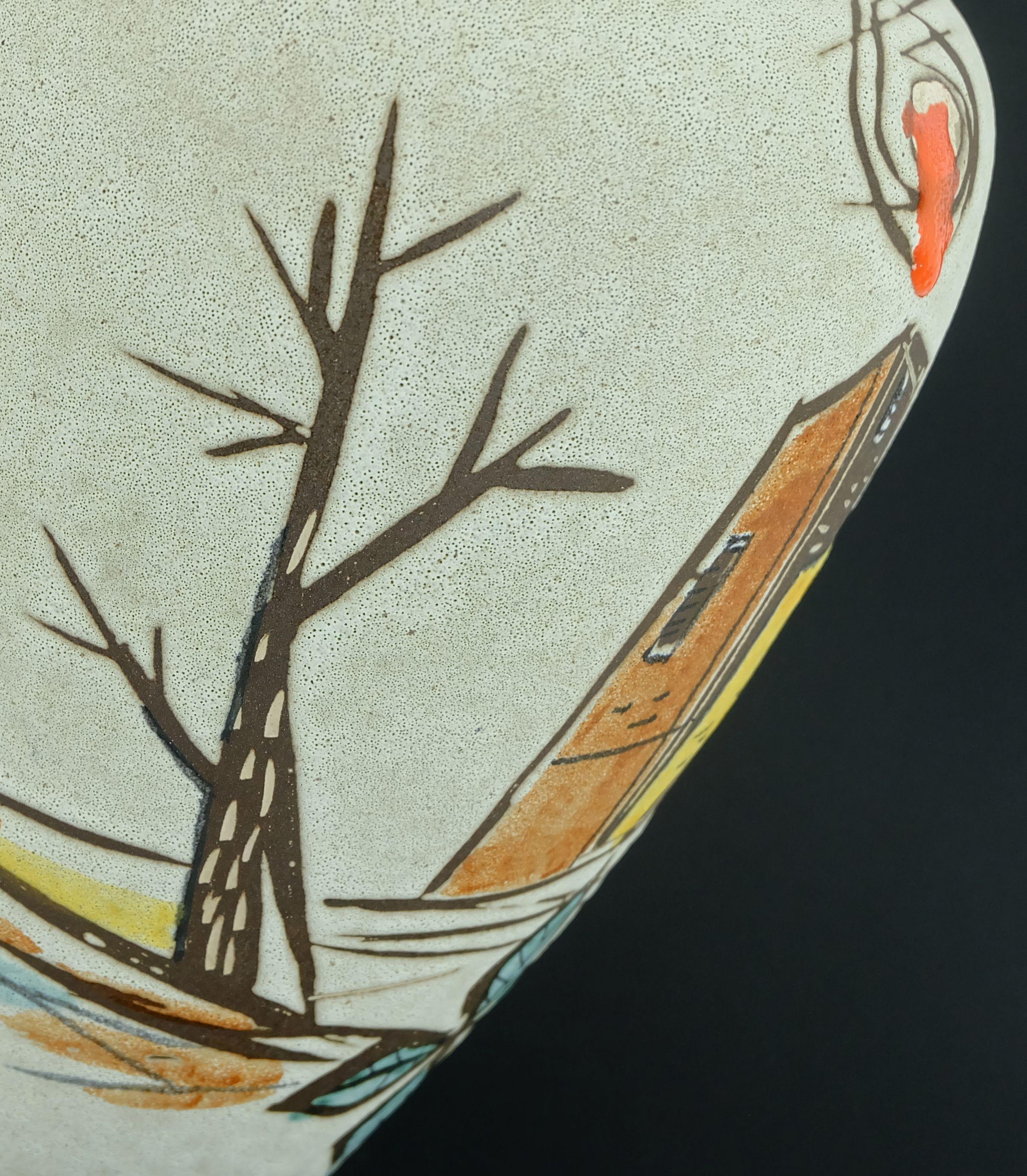Ceramica 1950 scheurich  Vaso con decori moderni di metà secolo modello 239-30 in vendita