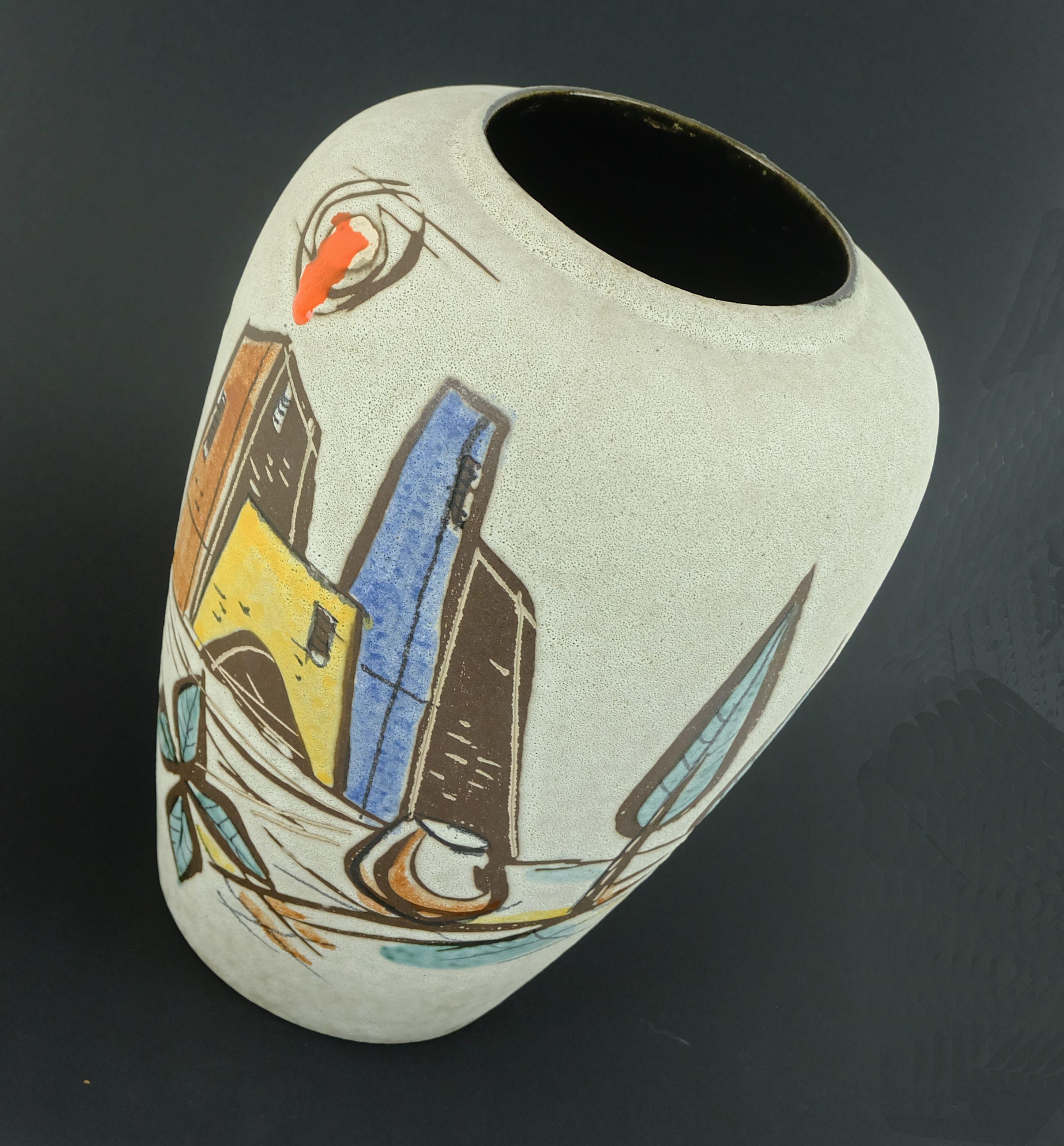 1950 scheurich  Vaso con decori moderni di metà secolo modello 239-30 in vendita 1