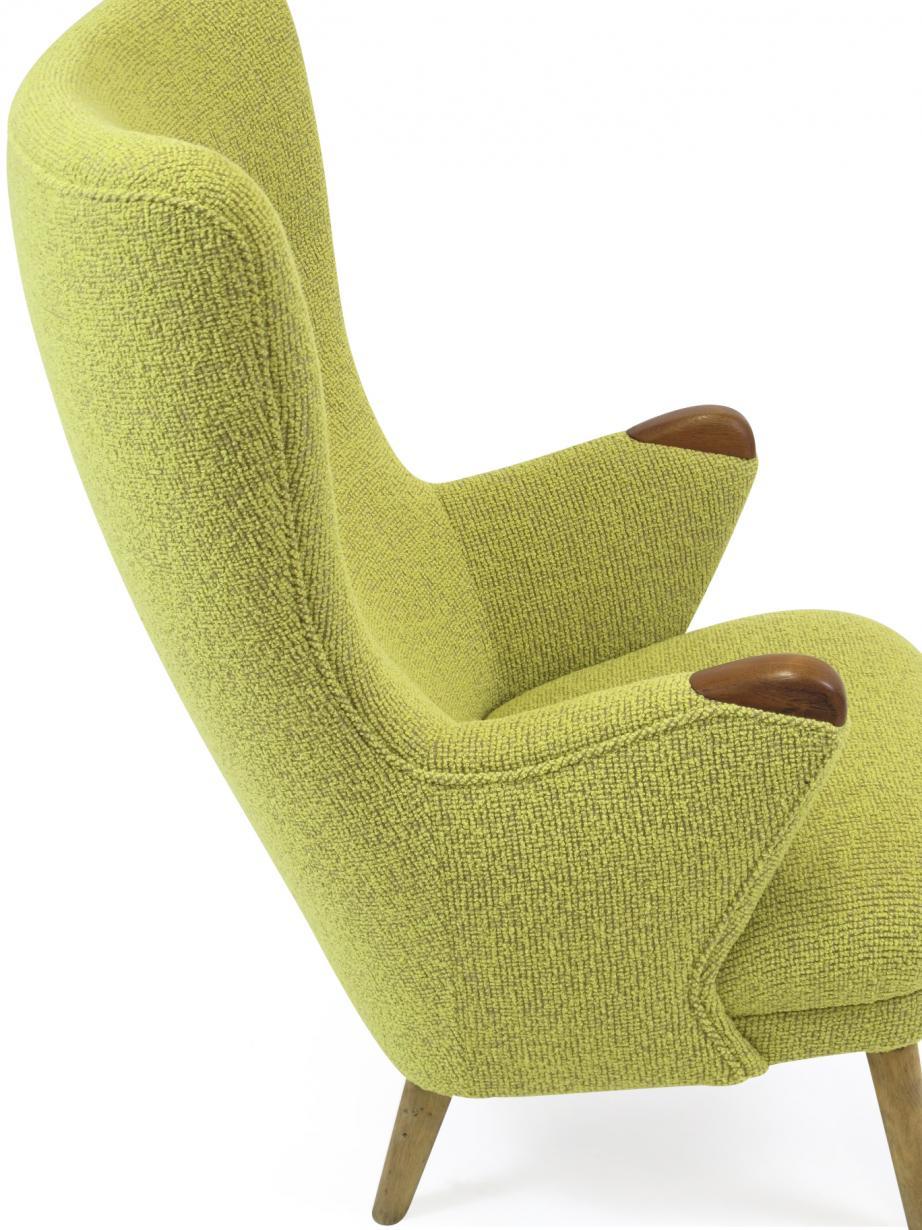 1950s, Schiller Danish High Back Lounge Chair in Yellow 2