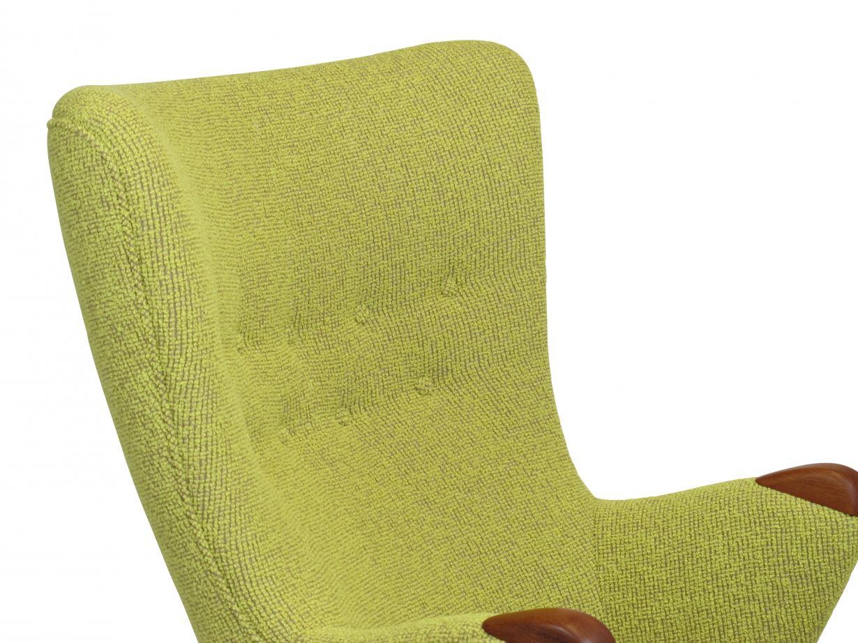 1950s, Schiller Danish High Back Lounge Chair in Yellow im Zustand „Hervorragend“ in Oakland, CA