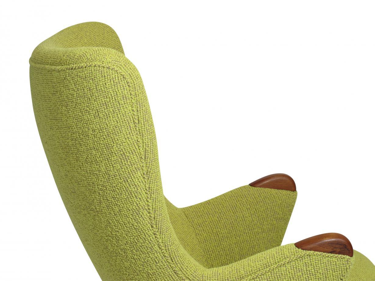 1950s, Schiller Danish High Back Lounge Chair in Yellow (Mitte des 20. Jahrhunderts)