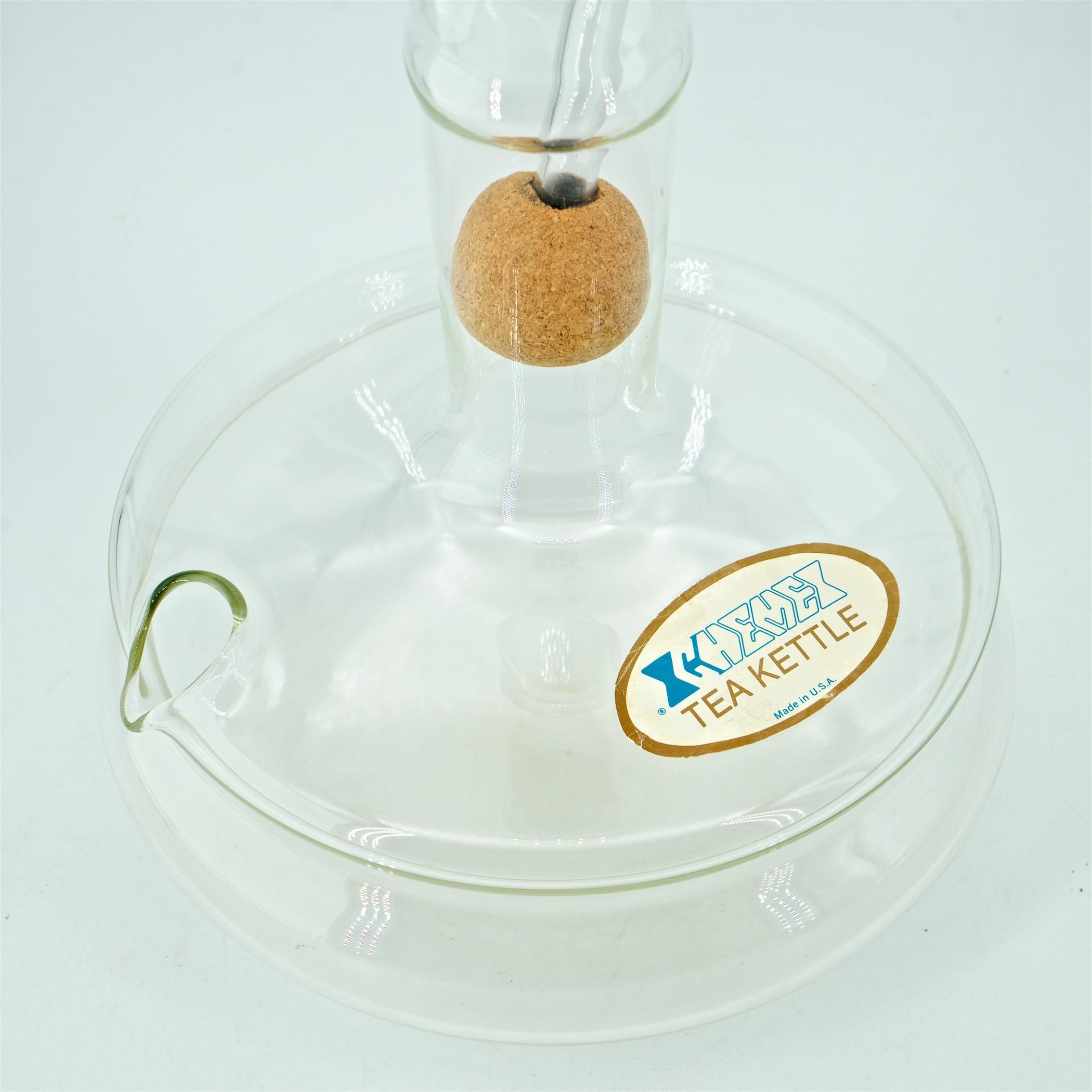 1950er Jahre Schlumbohm Fahrenheitor Glas Wasserkocher Wissenschaft Küche Dekanter Moma Wein (Moderne der Mitte des Jahrhunderts) im Angebot