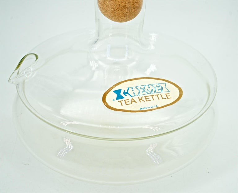 1950s Schlumbohm Fahrenheitor Glass Kettle Science Kitchen Decanter Moma Wine For Sale at