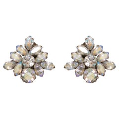 Retro 1950s Schoffel & Co Crystal Earrings