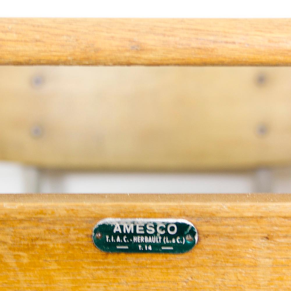 Metal 1950s School Bench from Amesco