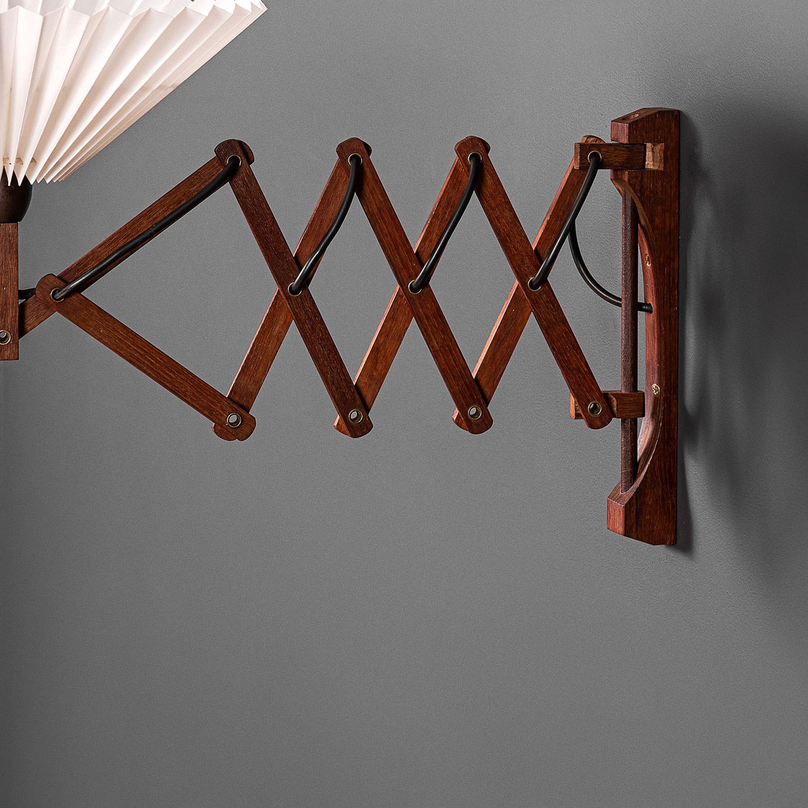 Teak 1950’s Scissor Wall Lamp