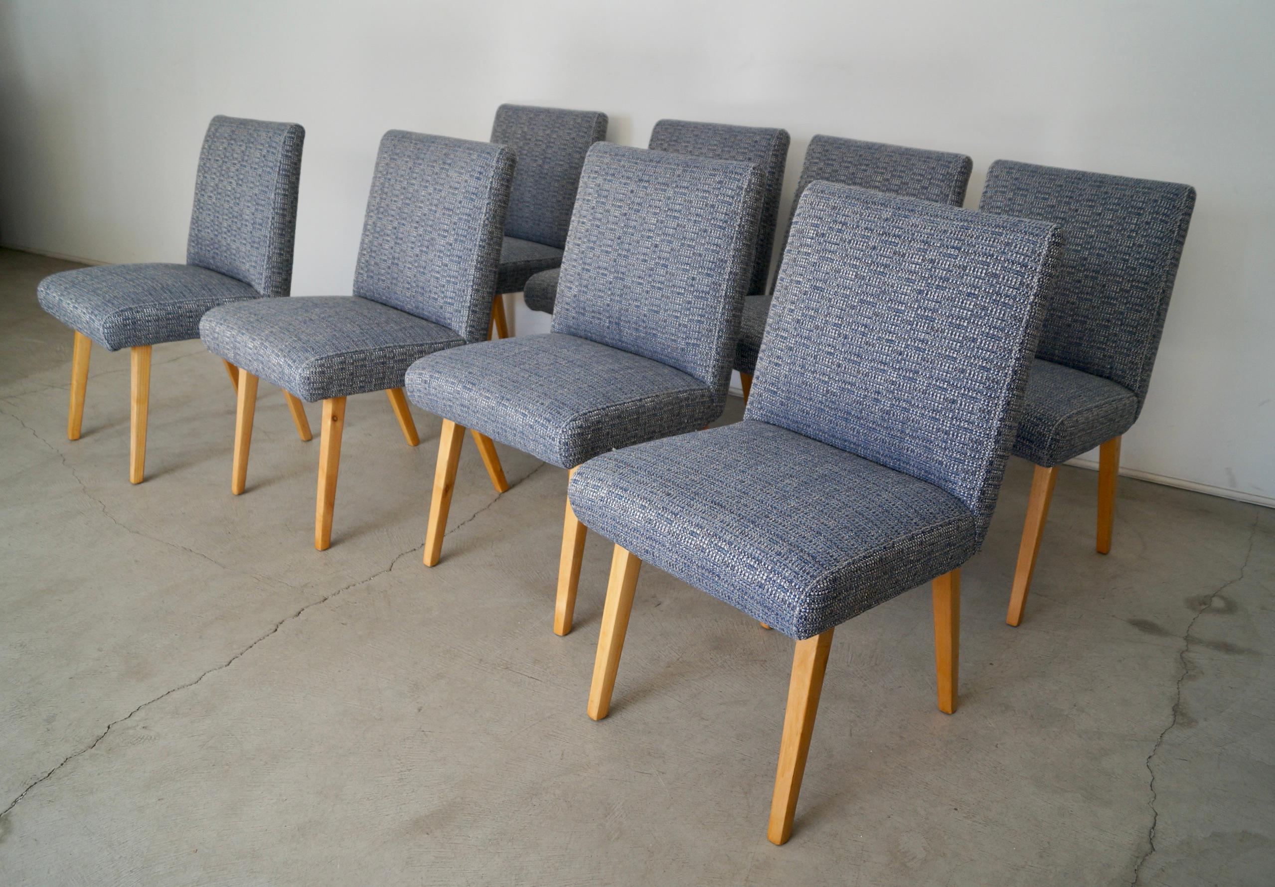 Mid-20th Century 1950's Scoop Dining Chairs Restored, Set of 8