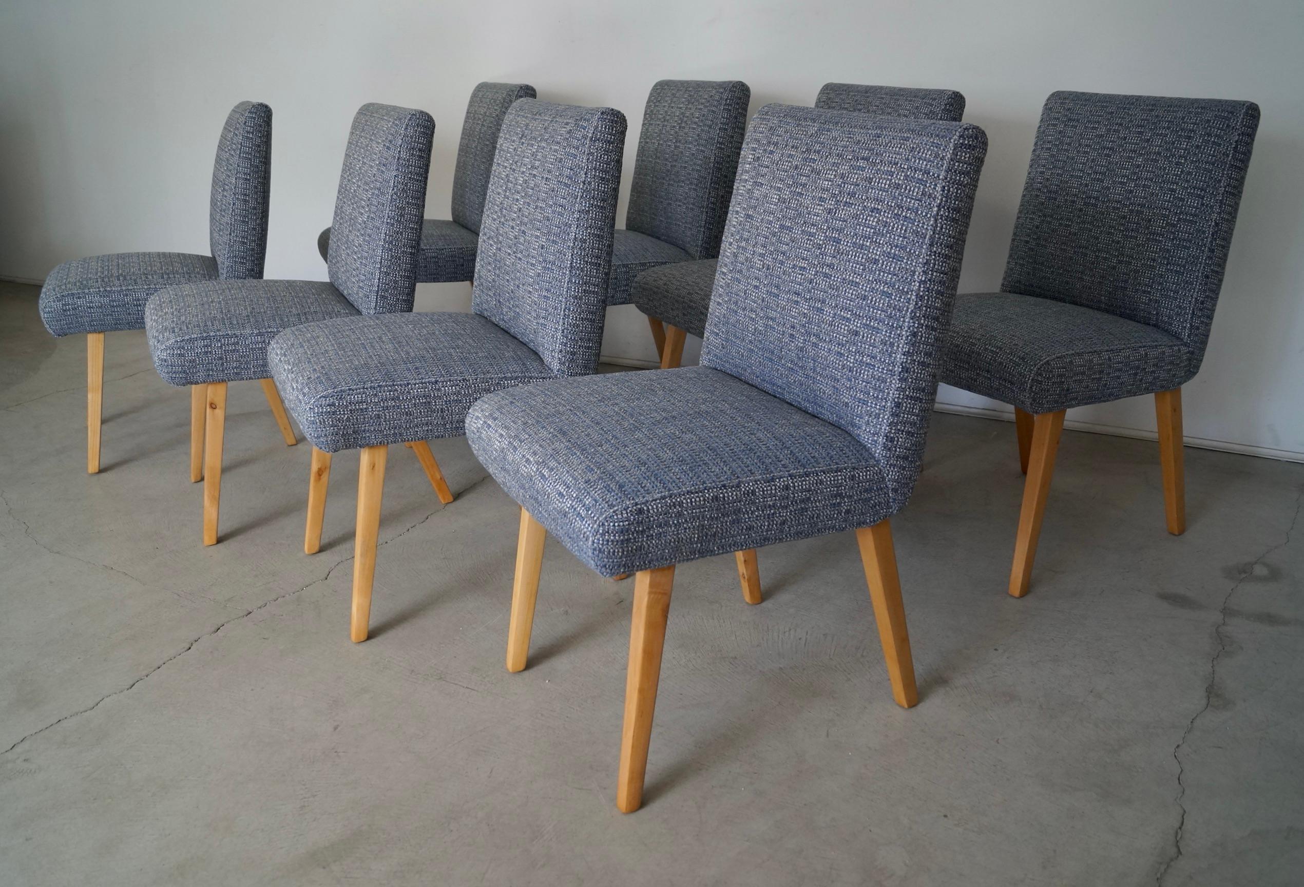 1950's Scoop Dining Chairs Restored, Set of 8 1