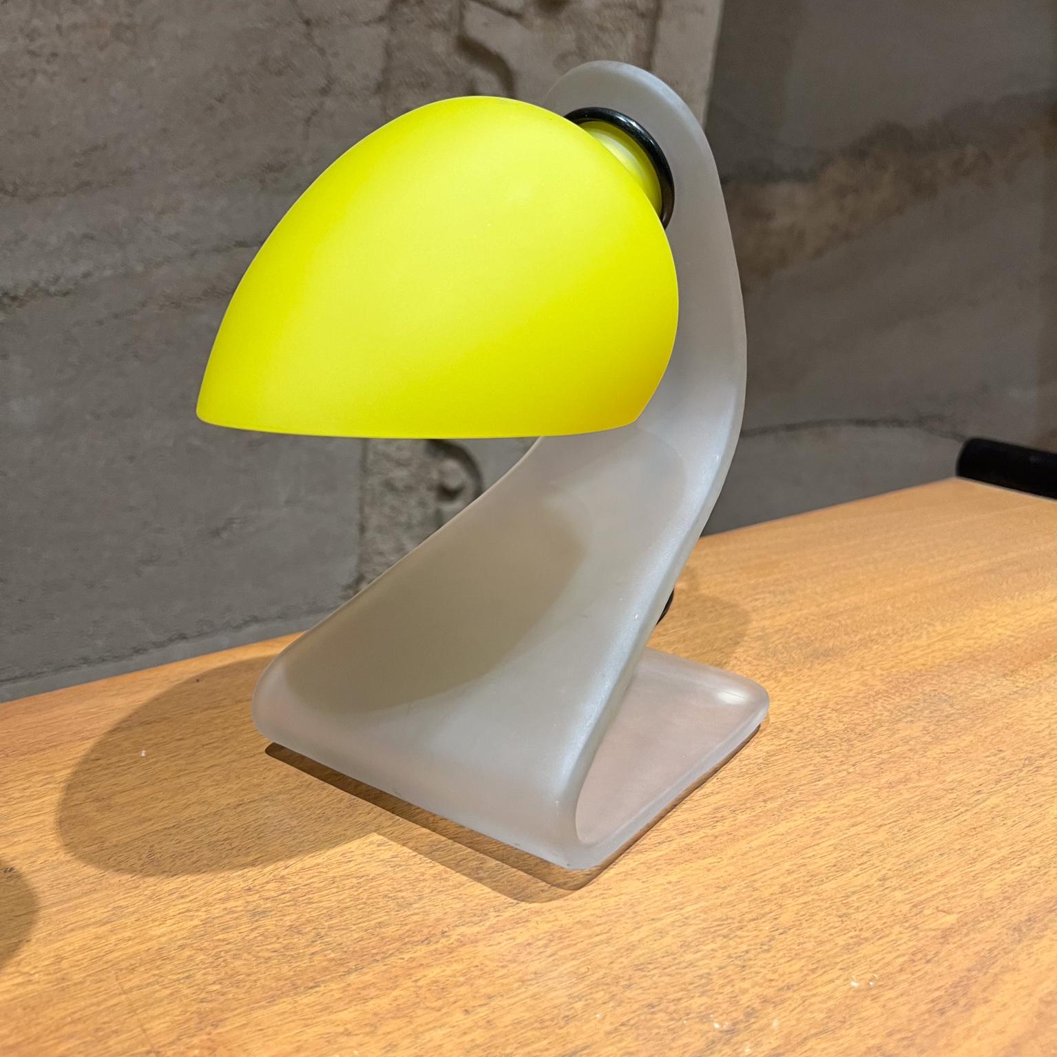 1950er Jahre Skulpturale Kunstglas Gelbe Italienische Tischlampen im Angebot 9
