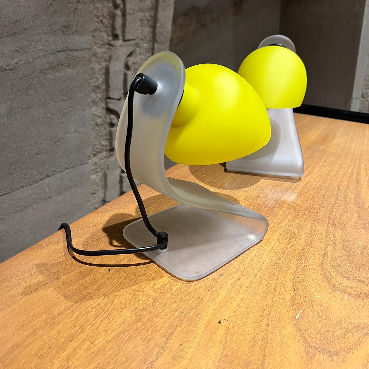 1950er Jahre Skulpturale Kunstglas Gelbe Italienische Tischlampen im Angebot 11
