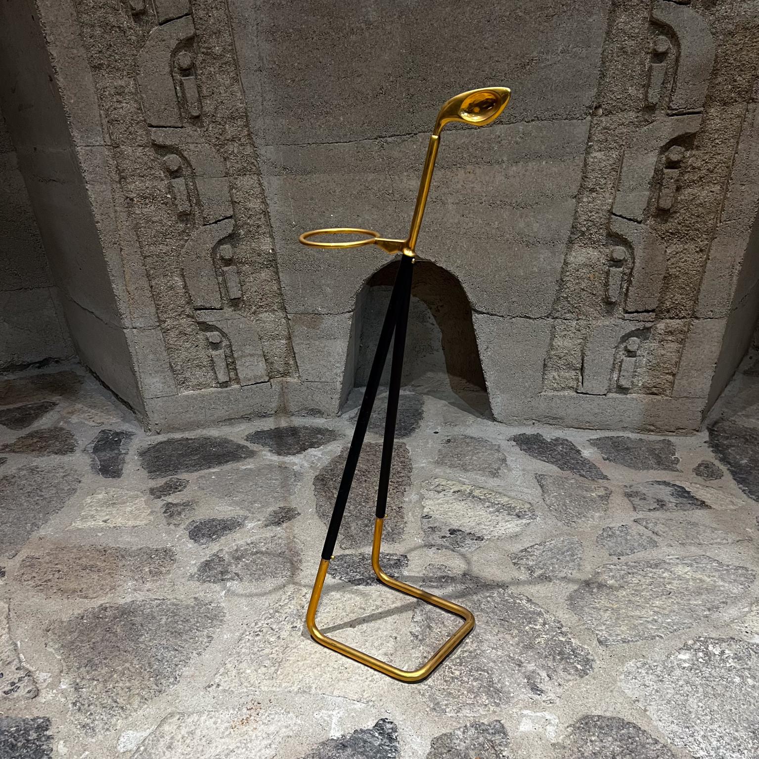 Mid-Century Modern 1950s Sculptural Brass Umbrella Holder Style Ico Parisi Italy For Sale