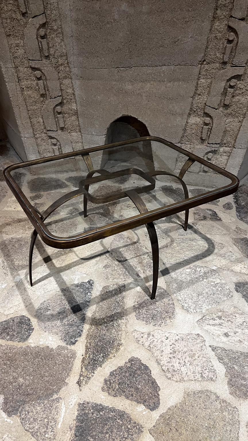 1950s Sculptural Bronze Coffee Side Table Arturo Pani Mexico City en vente 4