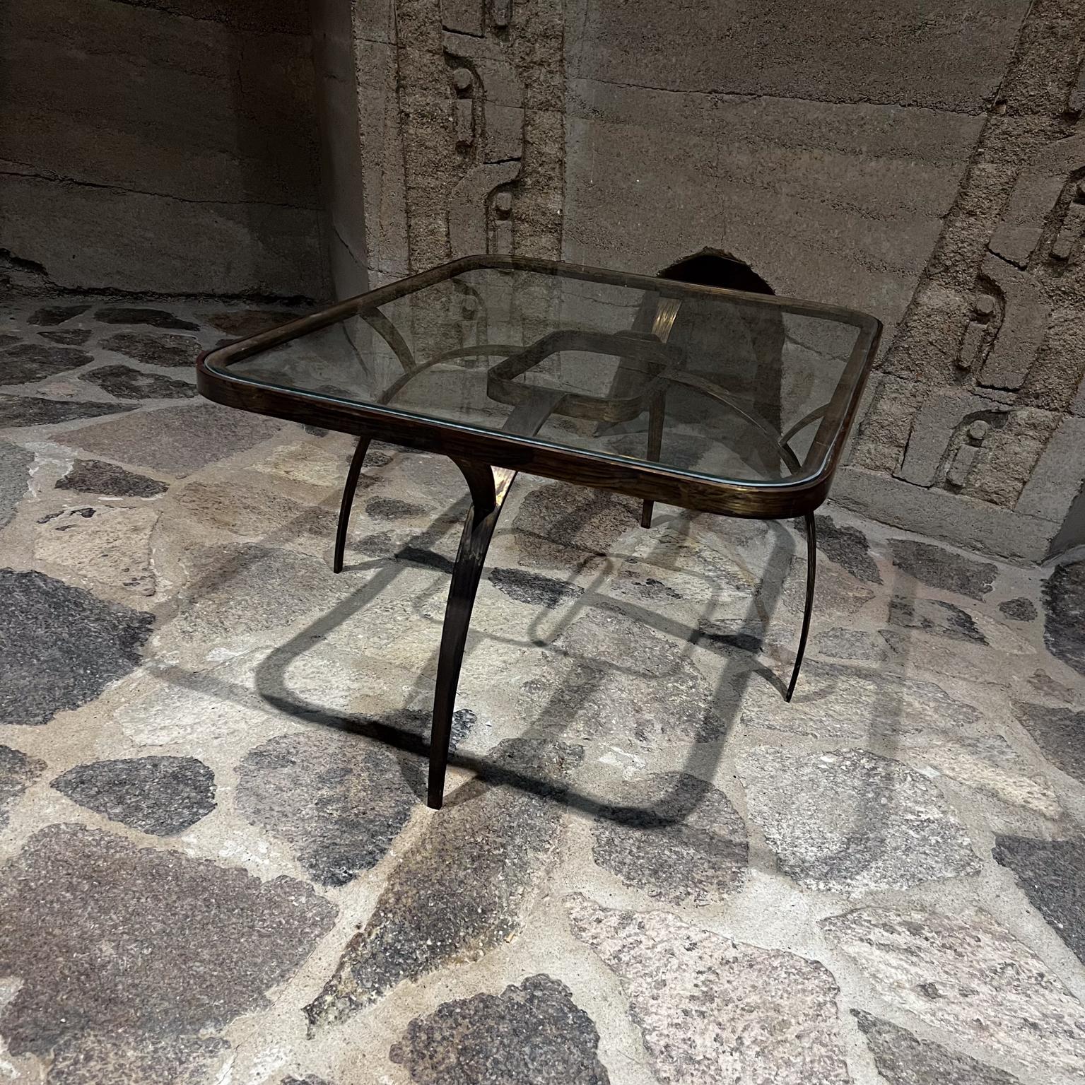 Mid-Century Modern 1950s Sculptural Bronze Coffee Side Table Arturo Pani Mexico City For Sale