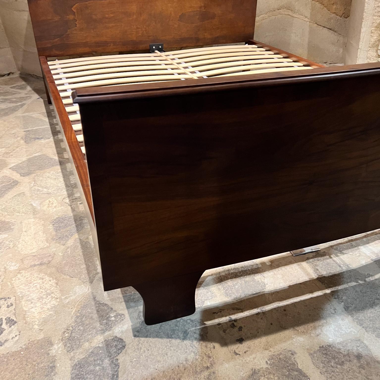 1950s Italian Exotic Wood Queen Bed Style Osvaldo Borsani For Sale 8