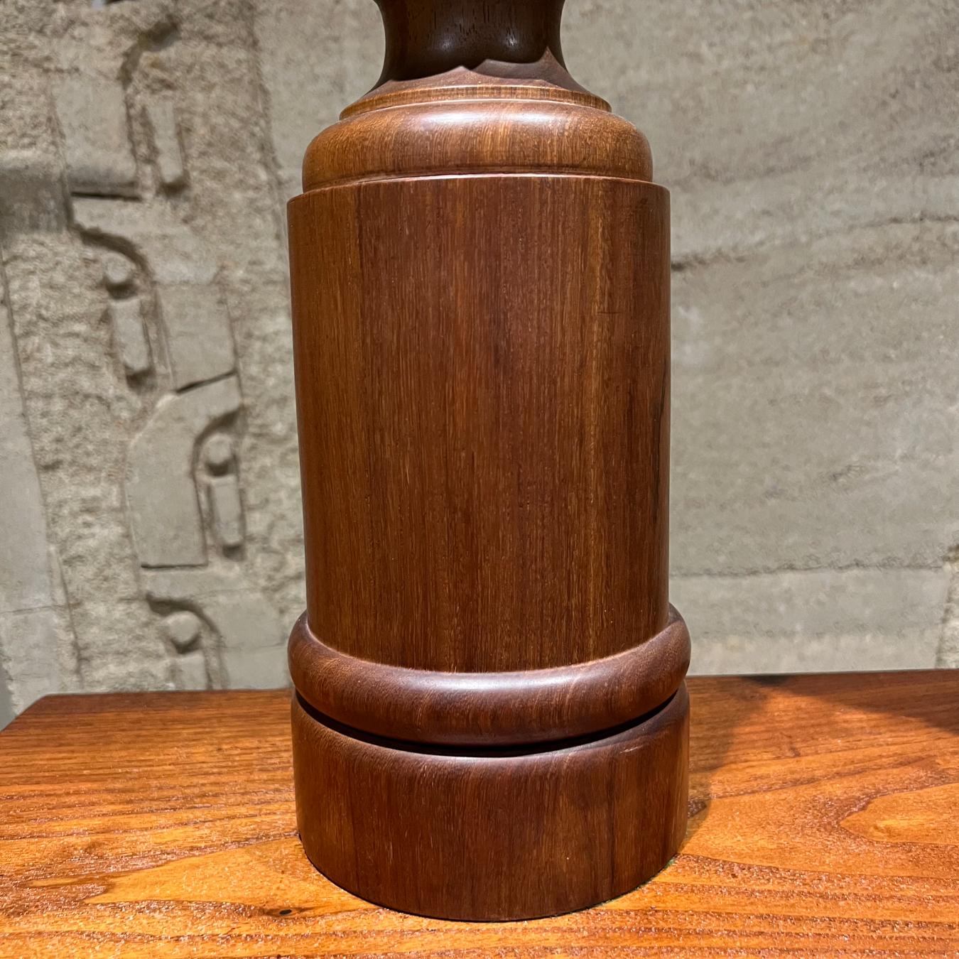 1950s Sculptural Modern Table Lamps Solid African Mahogany Wood For Sale 7