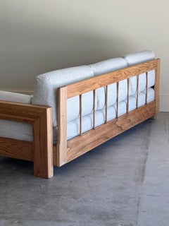 Sofá escultural de roble de los años 50 by Howard Furniture