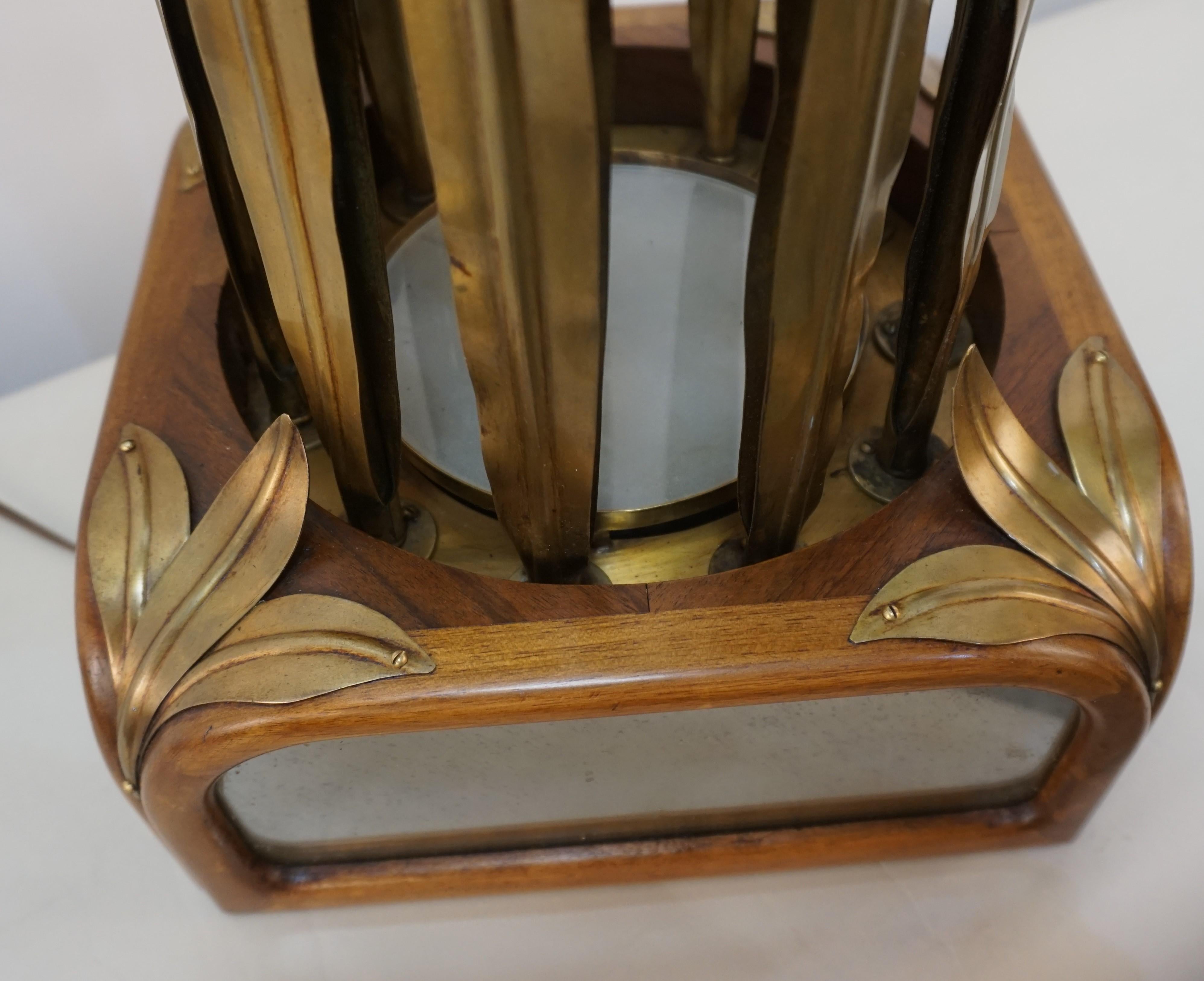 1950's Sculpture Bronze Cattail / Bulrush Table Lamp 7