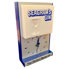 Vintage 1950's Seagram's Gin Advertising Electric Clock Old Stock New In Box