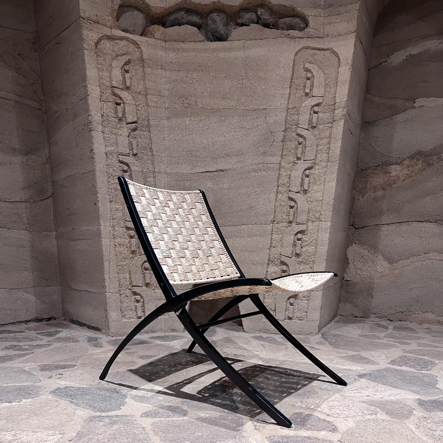 1950er Jahre Seegras Folding Lounge Chair Stil Ninfea Gio Ponti im Angebot 9