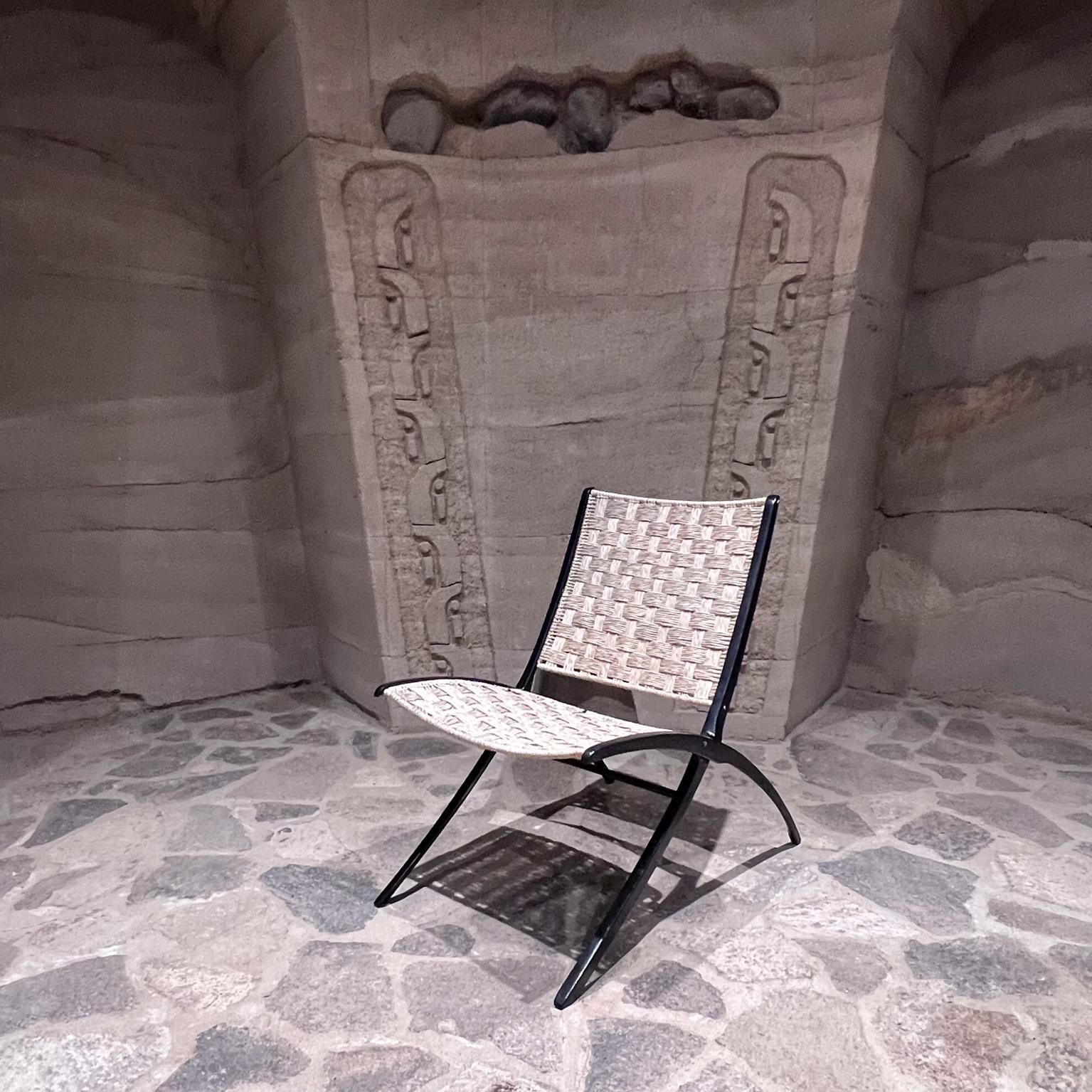 1950er Jahre Seegras Folding Lounge Chair Stil Ninfea Gio Ponti (Mitte des 20. Jahrhunderts) im Angebot