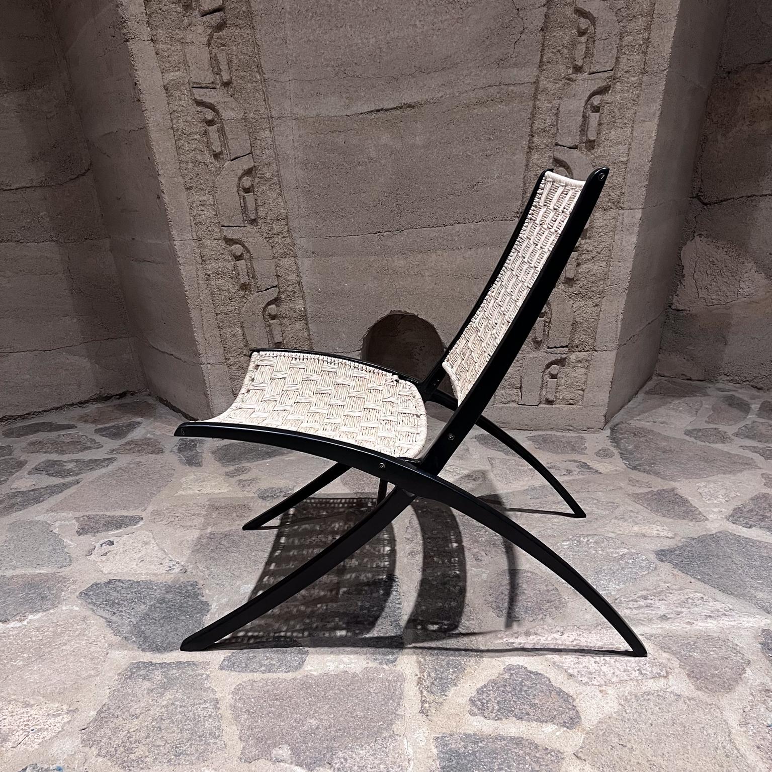 1950er Jahre Seegras Folding Lounge Chair Stil Ninfea Gio Ponti im Angebot 1