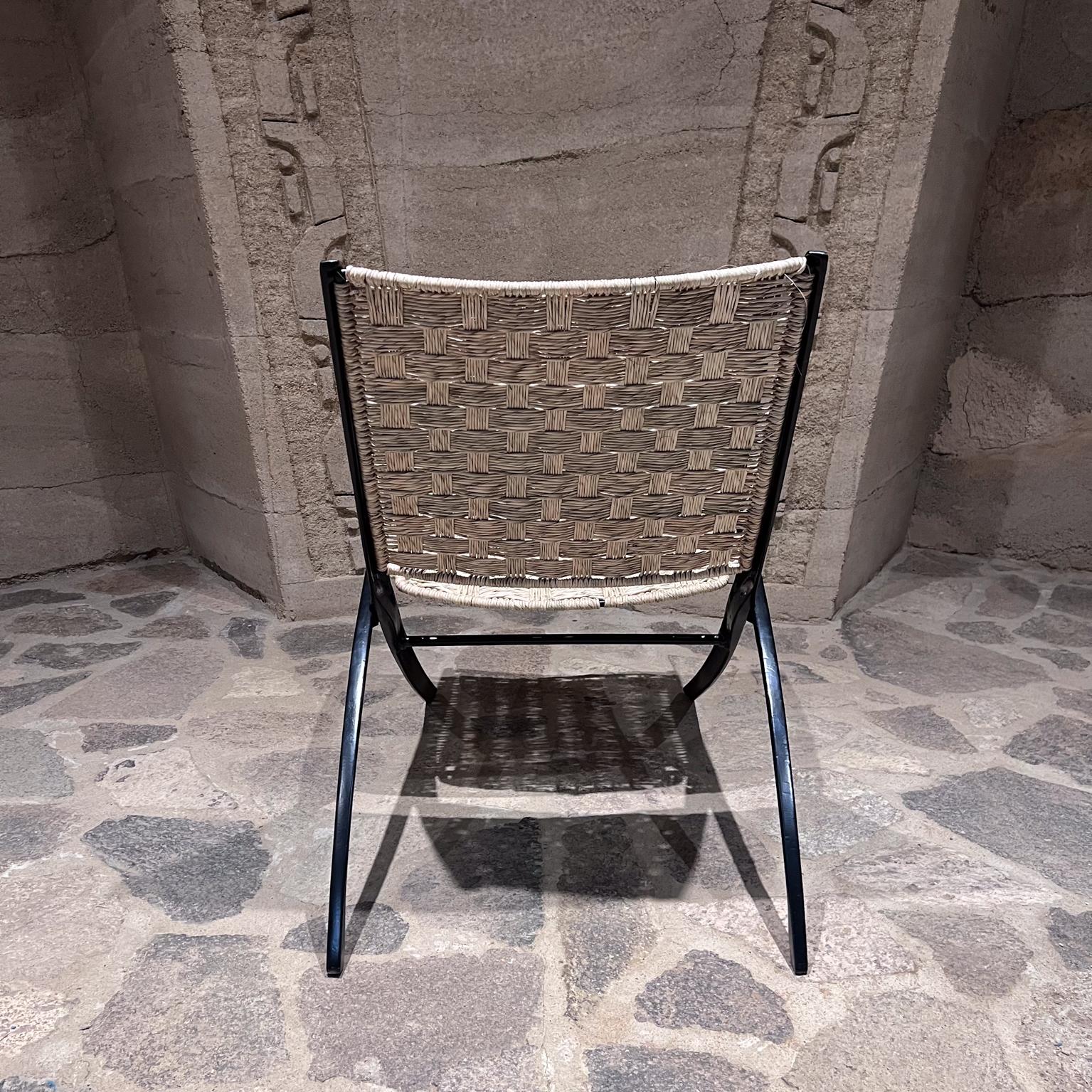 1950er Jahre Seegras Folding Lounge Chair Stil Ninfea Gio Ponti im Angebot 3