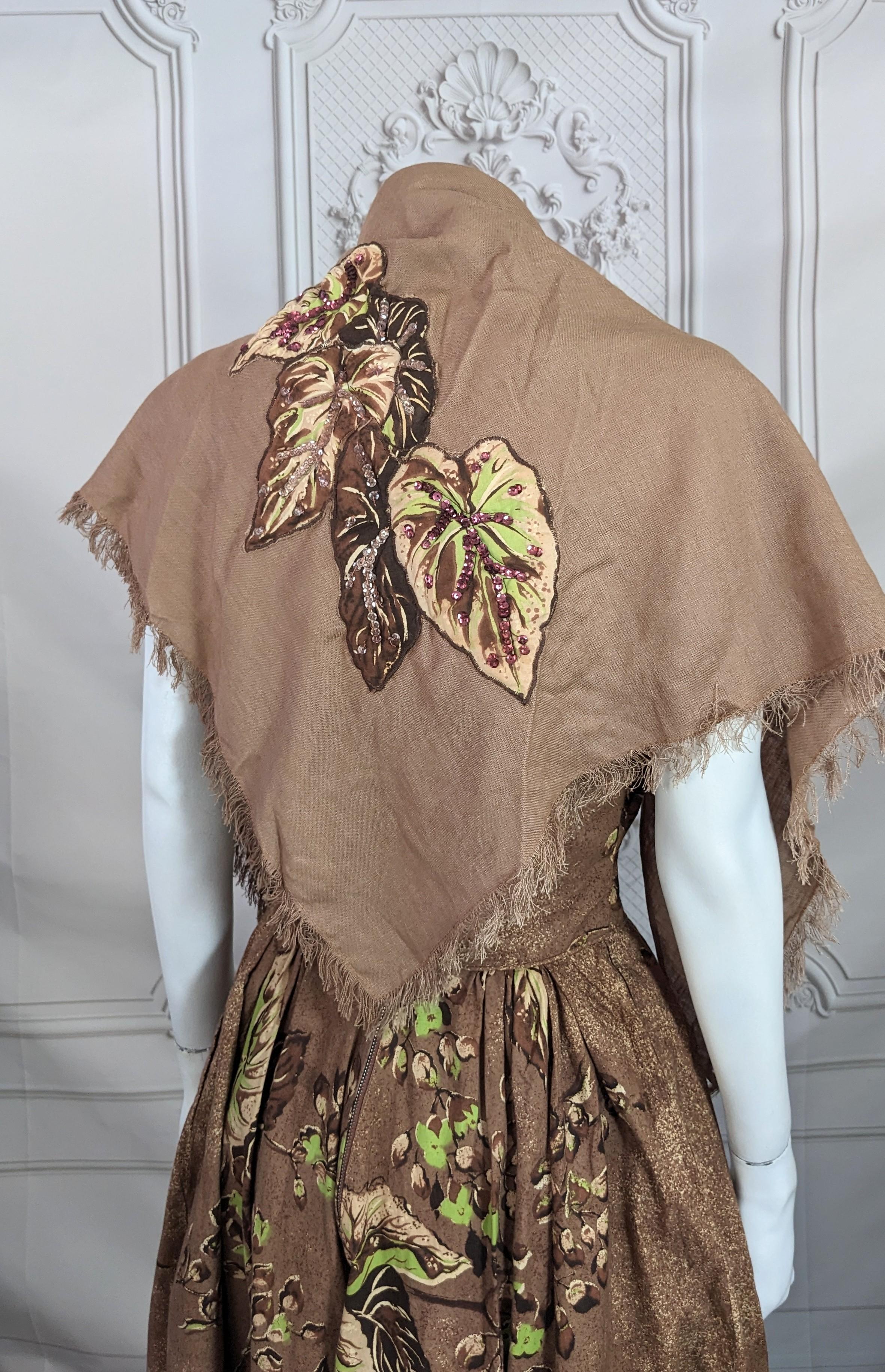 Vestido de cóctel de lentejuelas de los años 50 con pañuelo en venta 10