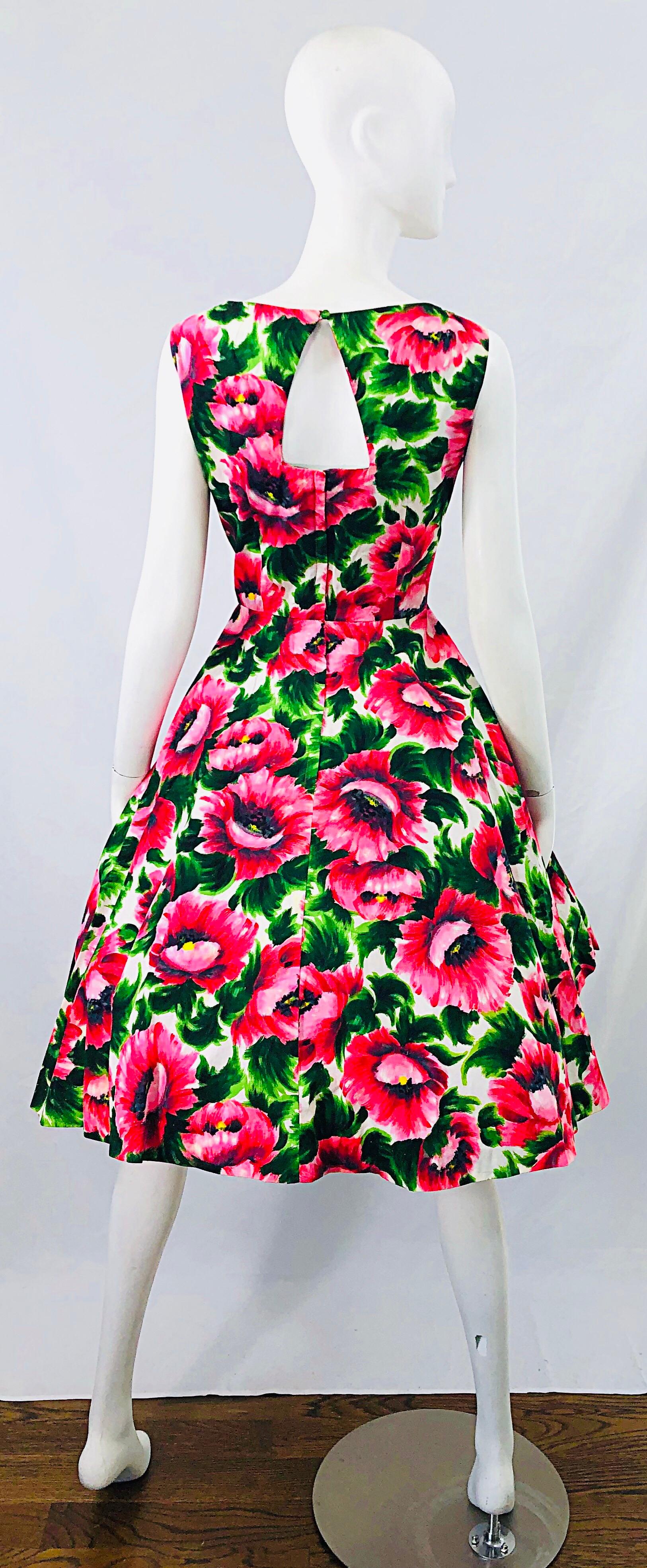 pink and green dress