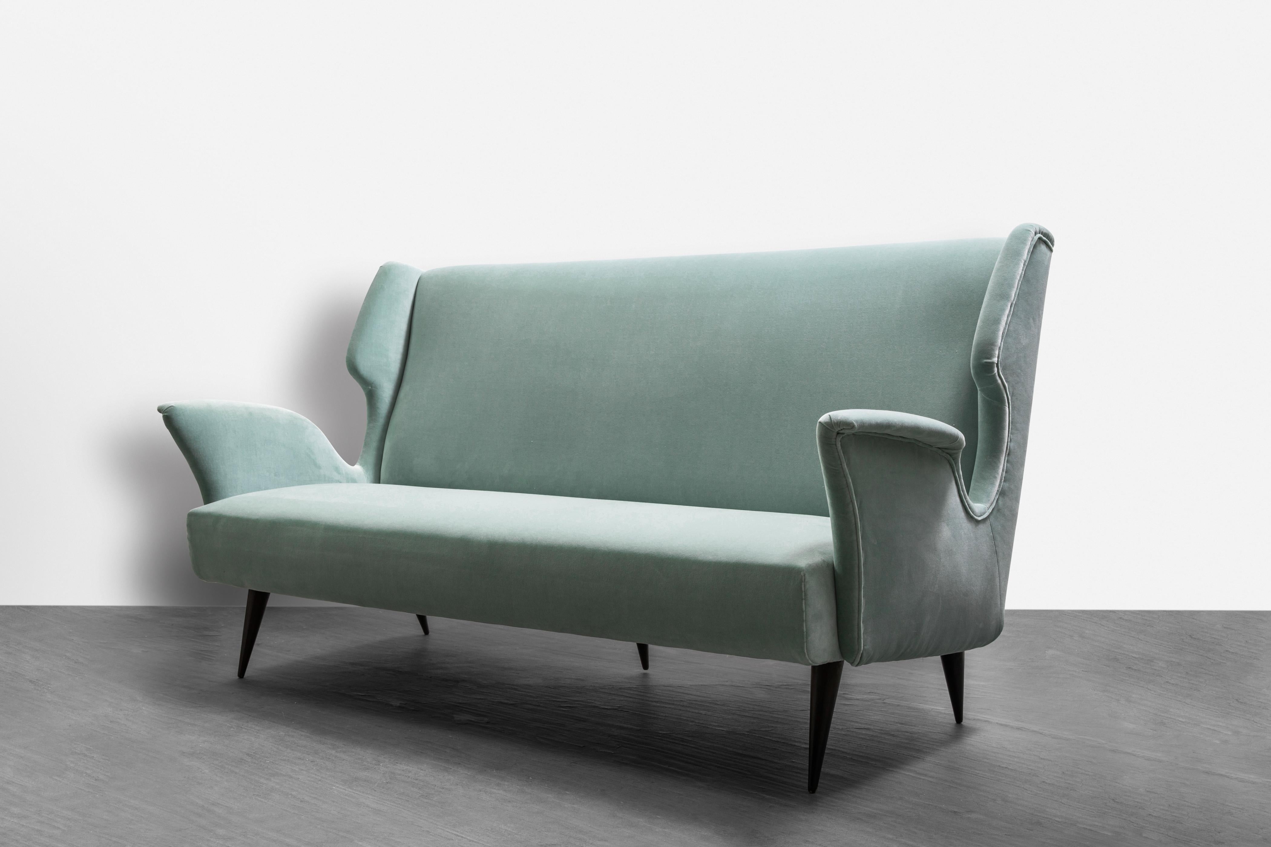 A rare and elegant set by Melchiorre Bega, architect and designer, who was active between the 1930s and 60s, arguably did as much as many better-known designers to put his stamp on the urban and domestic world of design we inhabit today. 

His