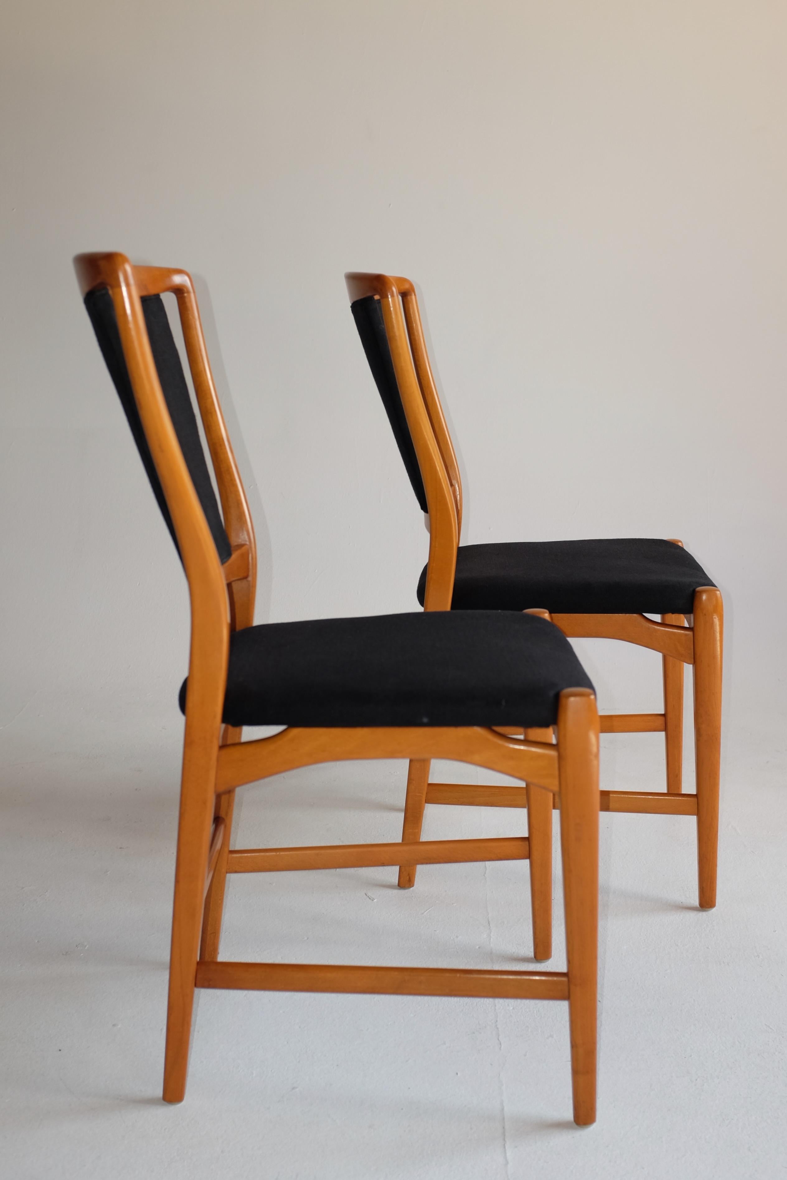 Swedish 1950s Set of 4 Dining Chairs by Westbergs Möbler For Sale