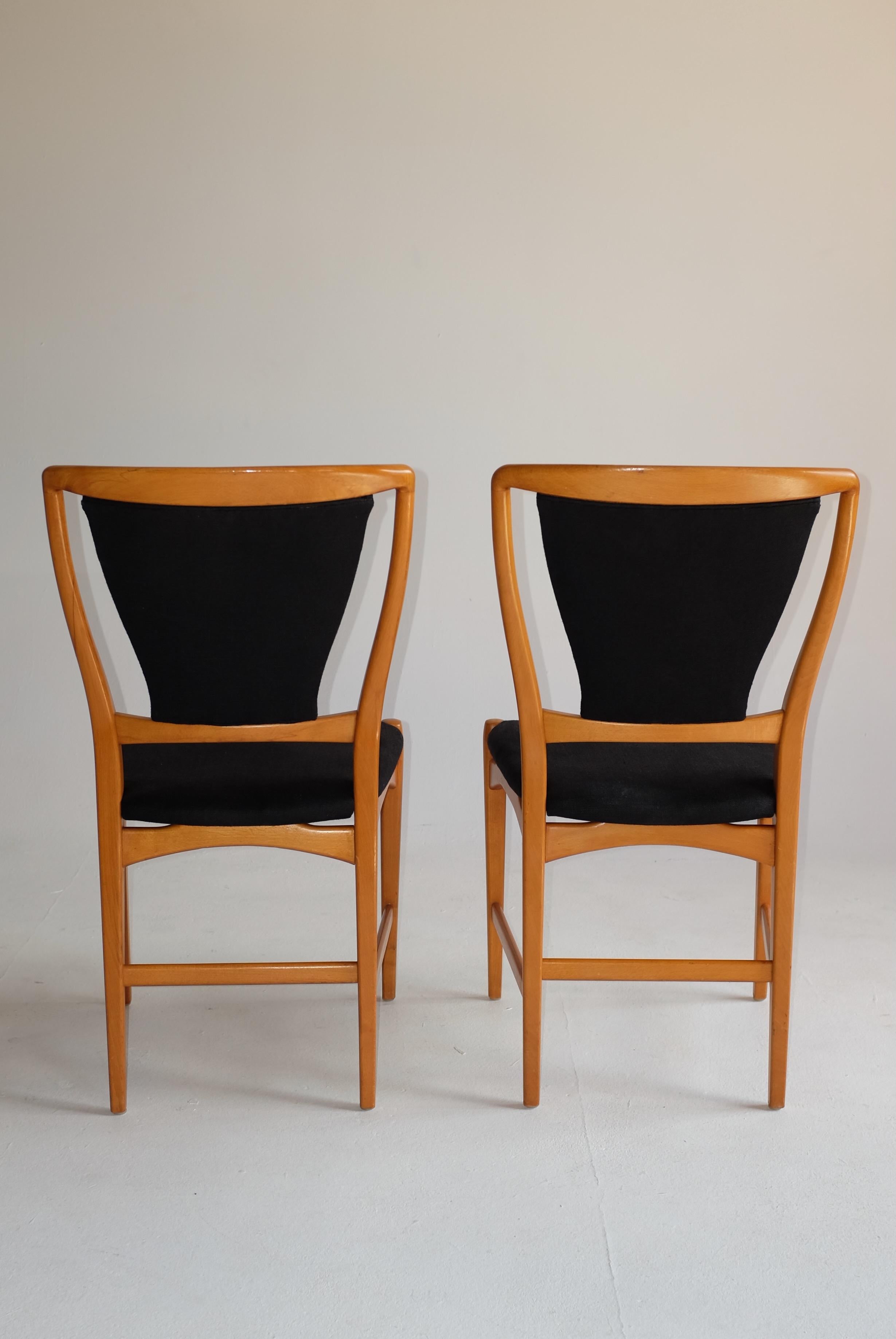 1950s Set of 4 Dining Chairs by Westbergs Möbler In Good Condition For Sale In Brooklyn, NY