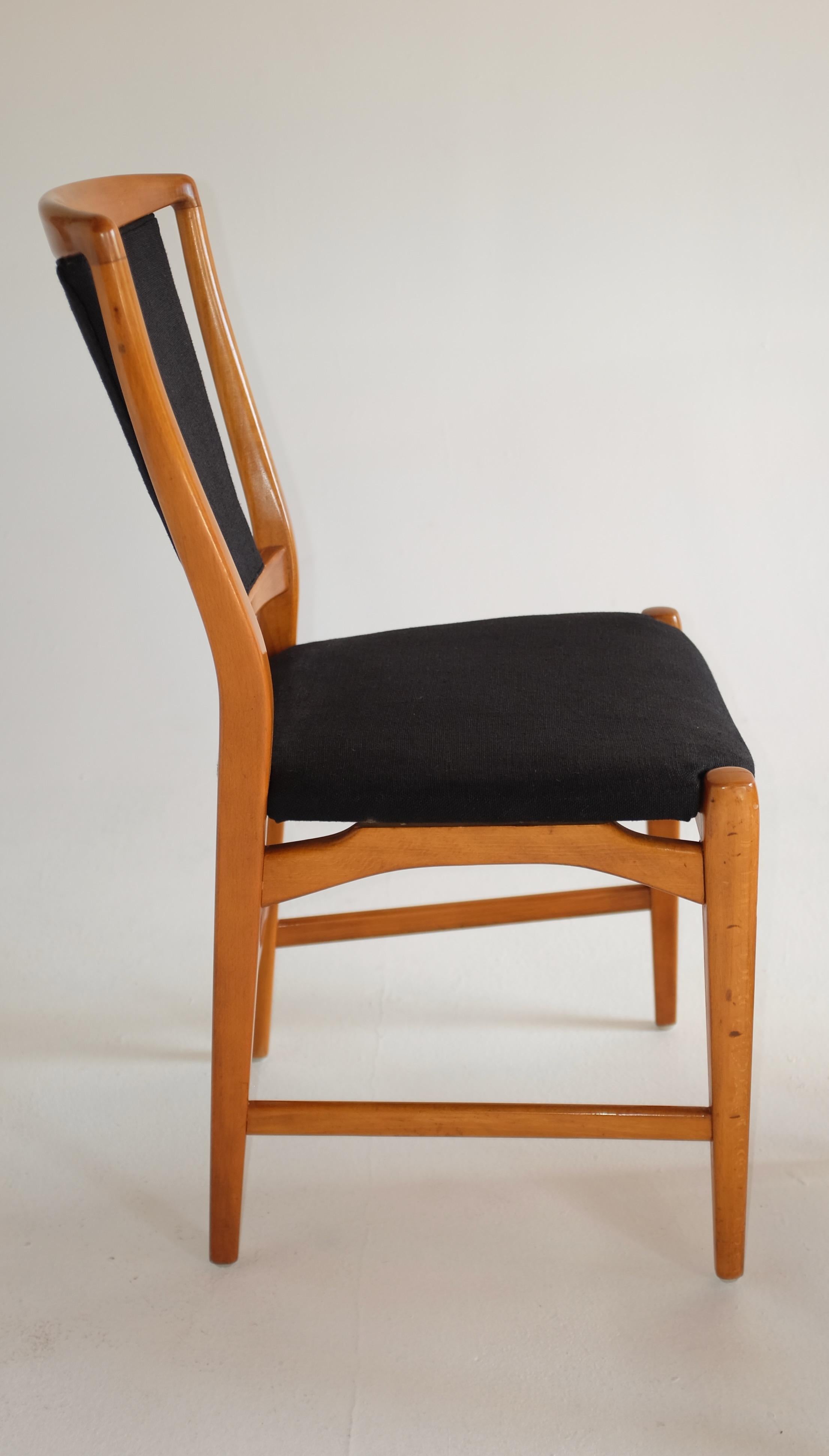 1950s Set of 4 Dining Chairs by Westbergs Möbler For Sale 1