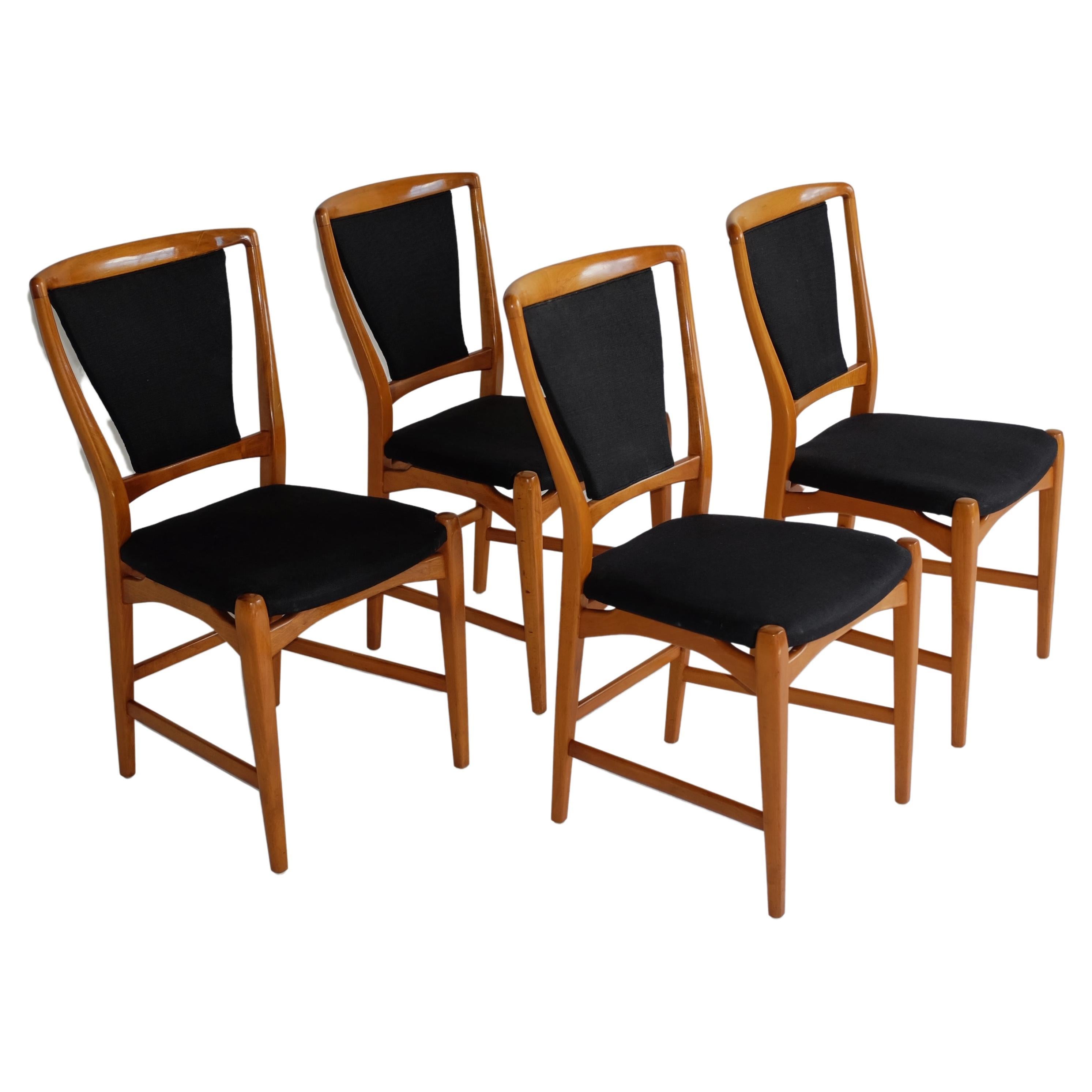 1950s Set of 4 Dining Chairs by Westbergs Möbler For Sale
