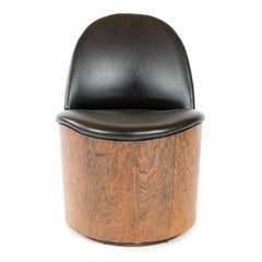 1950s Set of 4 Swivel Lounge Chairs in the Style of Milo Baughman