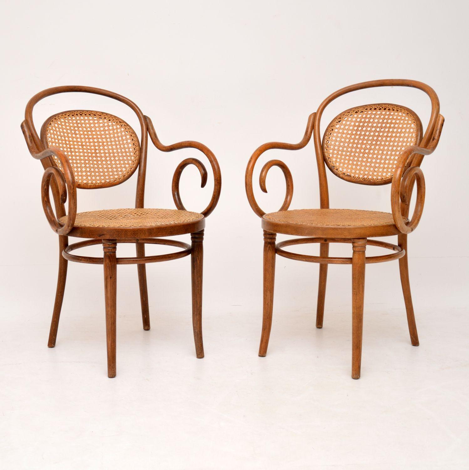 A beautiful set of four vintage bistro chairs, these date from the 1950s-1960s. They were made in Poland in the Radomsko factory, which was a former Thonet factory. They are in lovely vintage condition, they are all clean, sturdy and sound, with