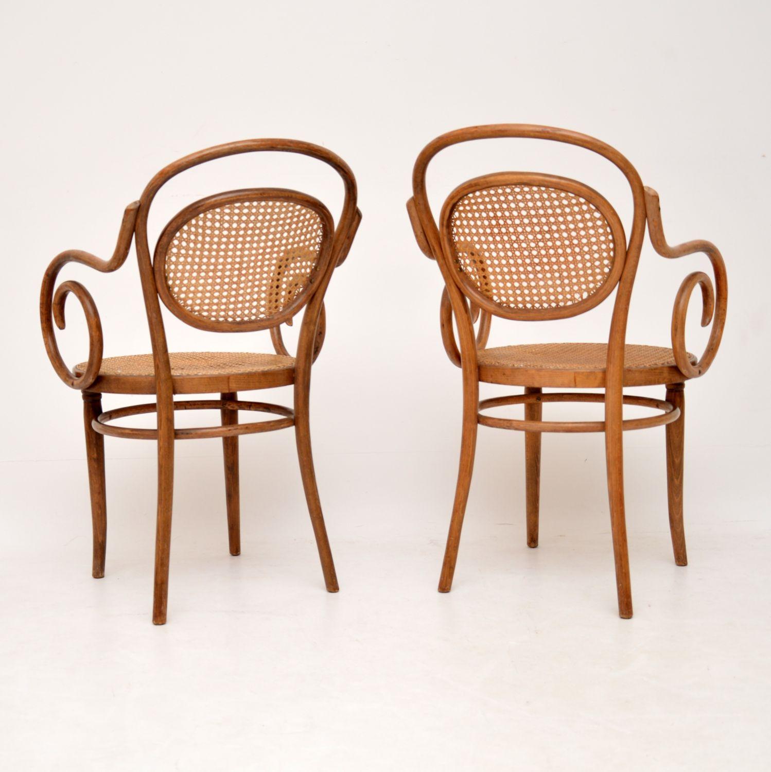 Polish 1950s Set of 4 Vintage Bentwood Thonet Dining Chairs