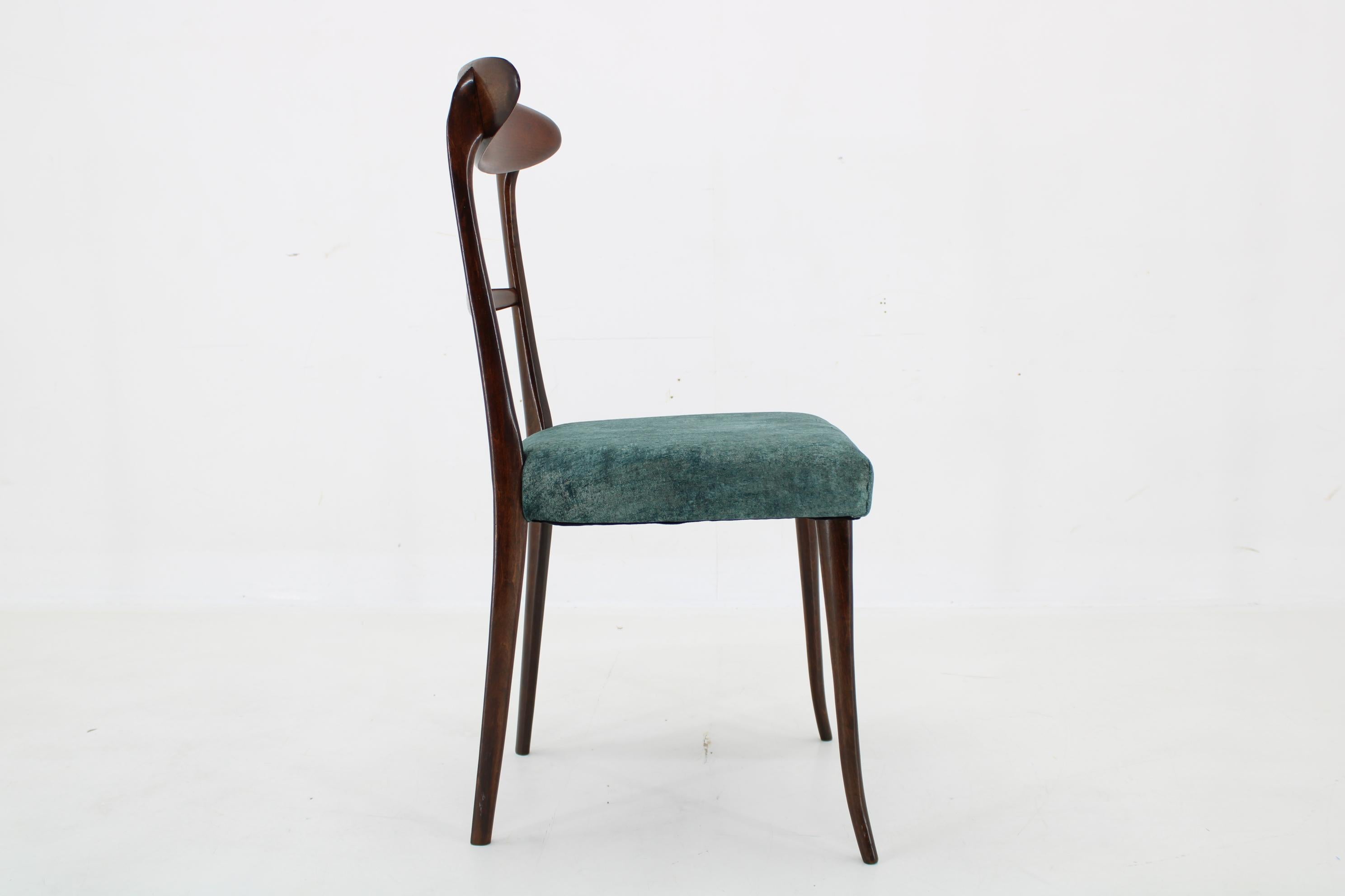 1950s Set of 6 Dining Chairs in Ico Parisi Style, Restored For Sale 4