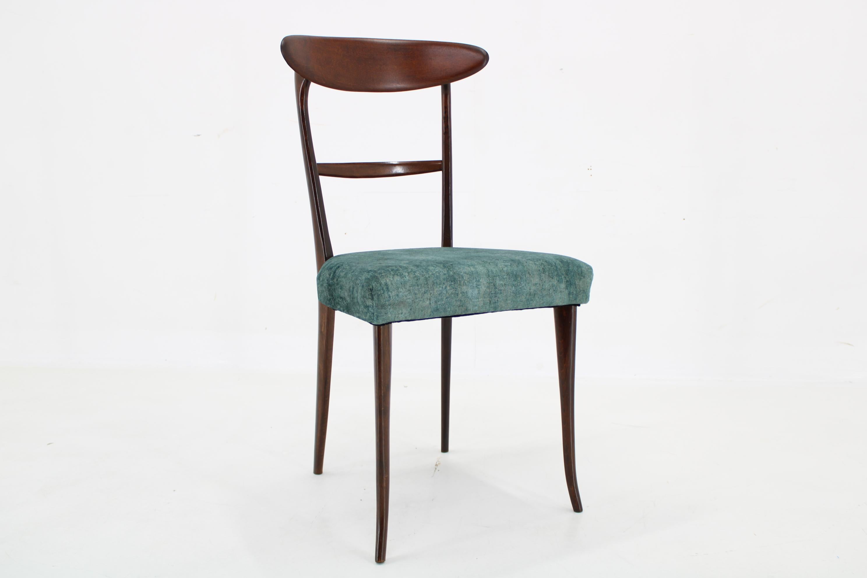 1950s Set of 6 Dining Chairs in Ico Parisi Style, Restored For Sale 5