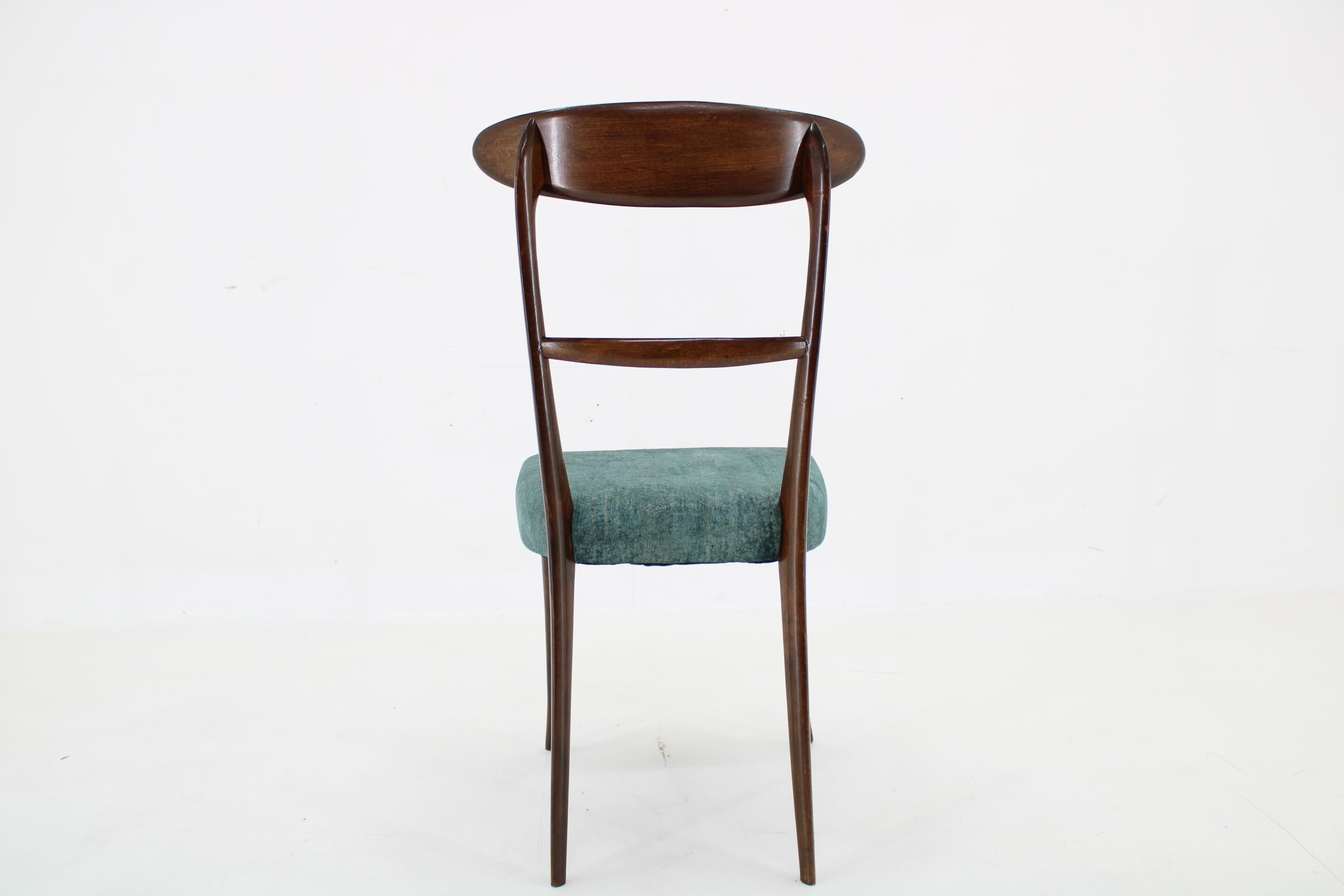 1950s Set of 6 Dining Chairs in Ico Parisi Style, Restored For Sale 1