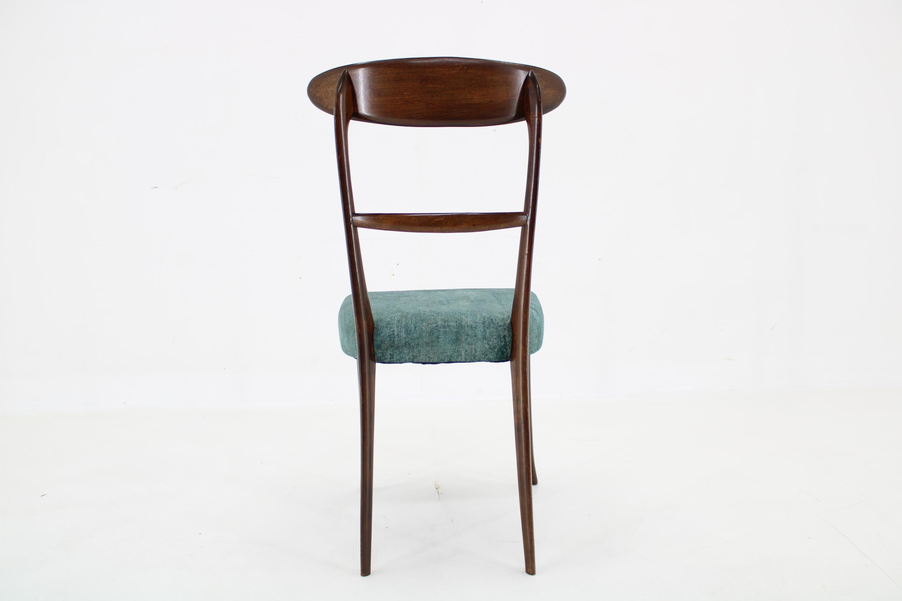 1950s Set of 6 Dining Chairs in Ico Parisi Style, Restored For Sale 2
