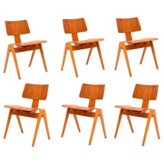 1950s Set of 6 Robin Day Hillestak Dining Chairs for Hille