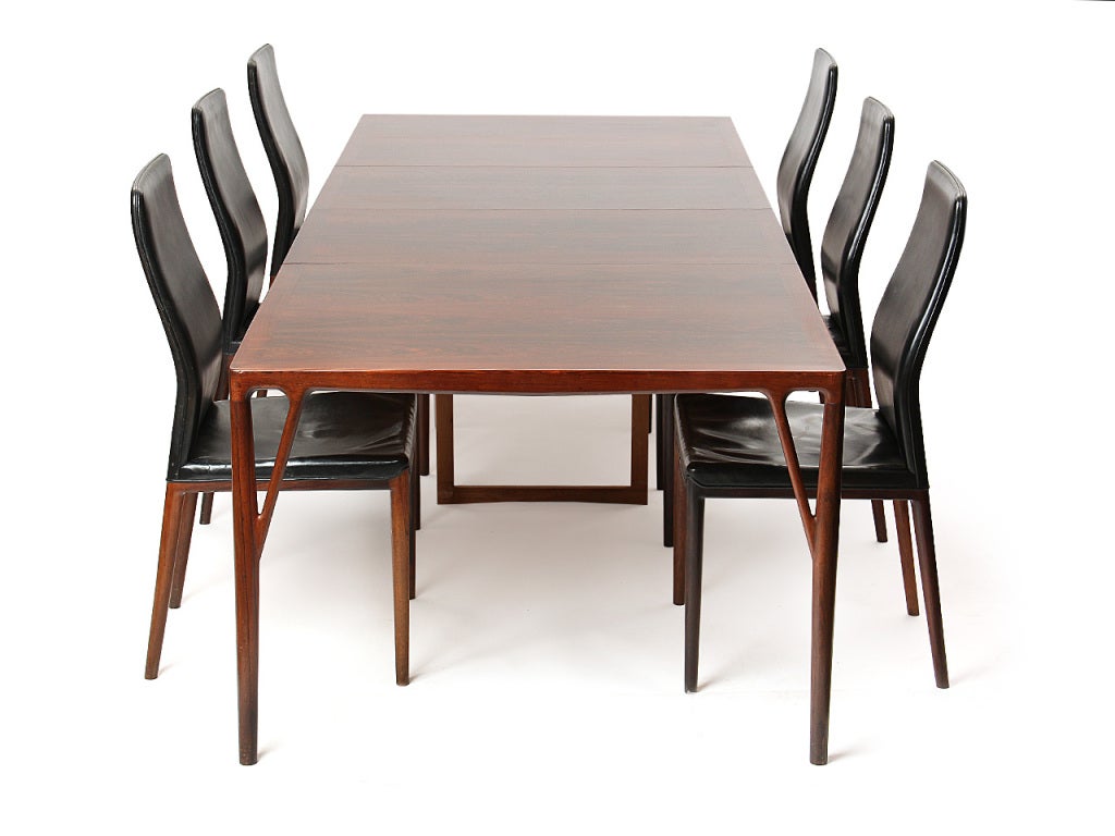1950s Set of 8 Danish Dining Chairs by Vestergaard Jensen for Peder Pedersen For Sale 2