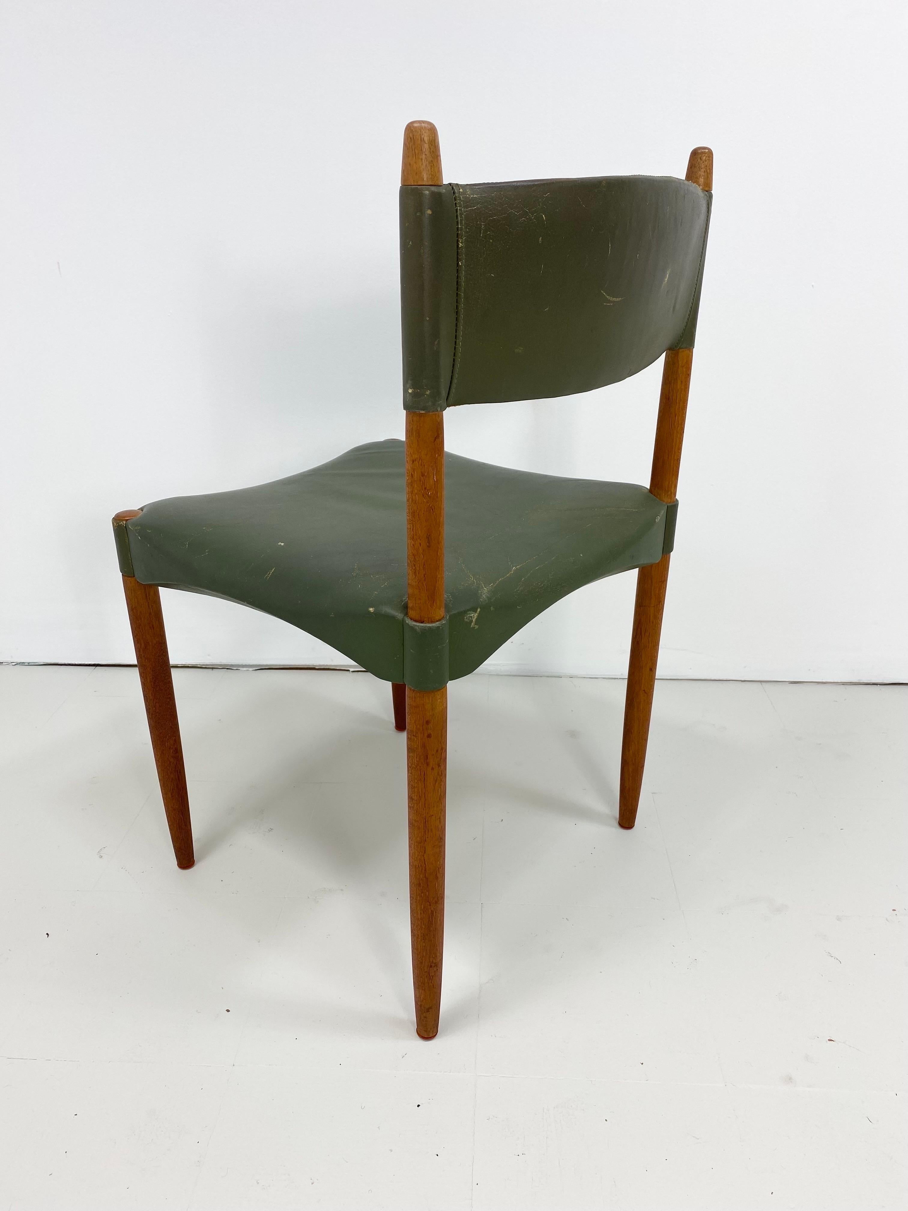 Scandinavian Modern 1950s Set of 8 Danish Leather Dining Chairs by Anders Jensen For Sale