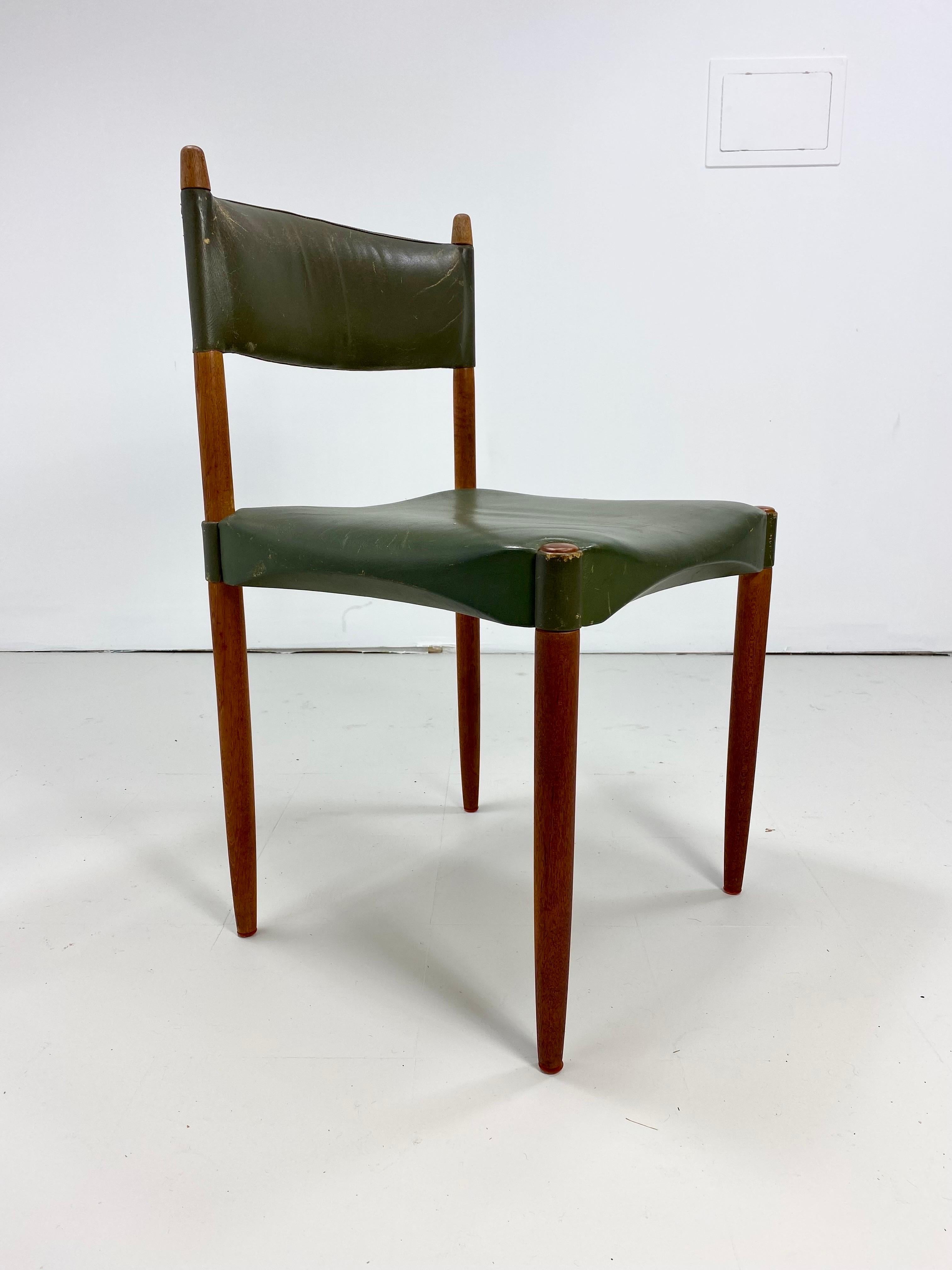1950s Set of 8 Danish Leather Dining Chairs by Anders Jensen For Sale 2