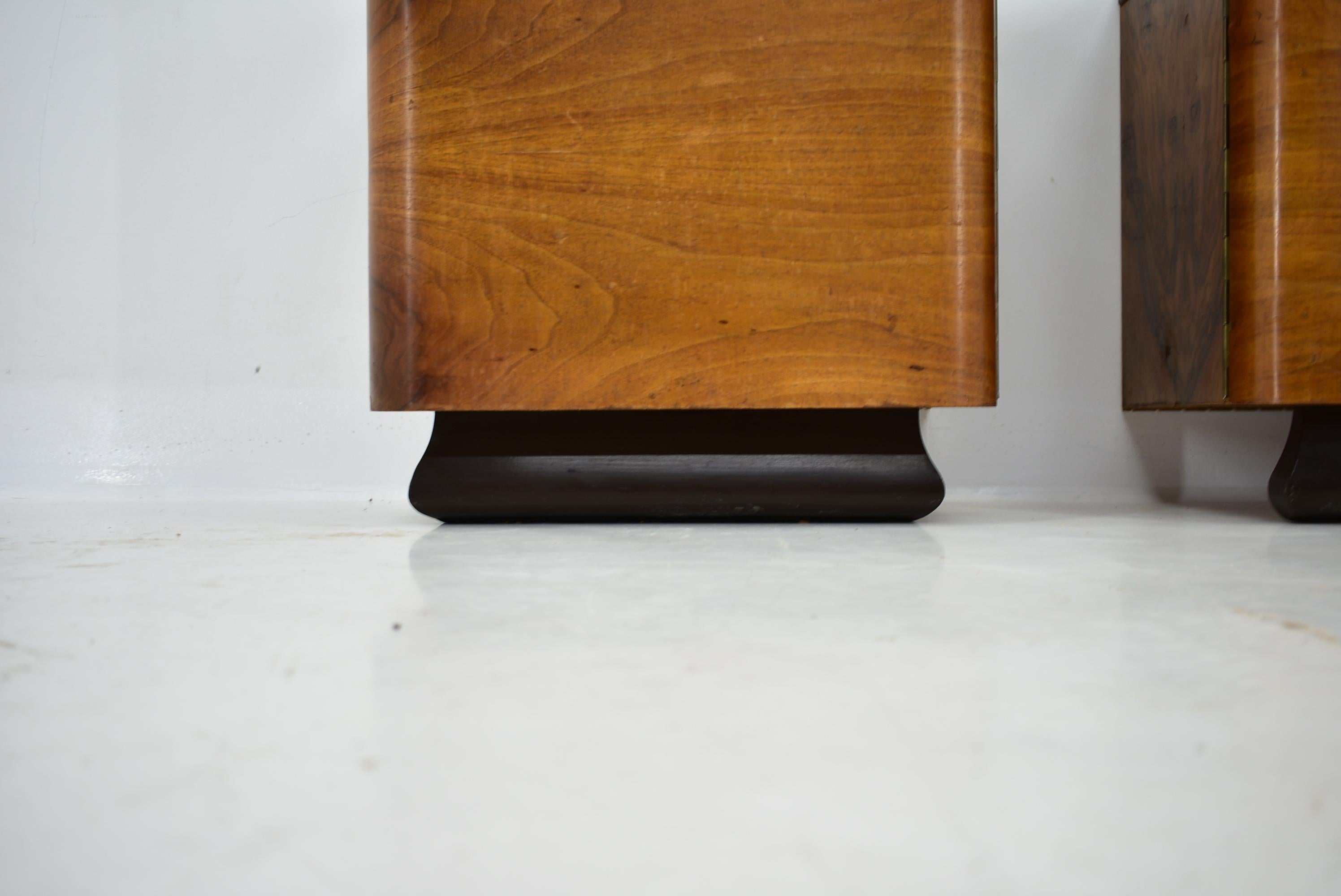 1950s Set of Bedside Tables by Jindrich Halabala, Czechoslovakia 4